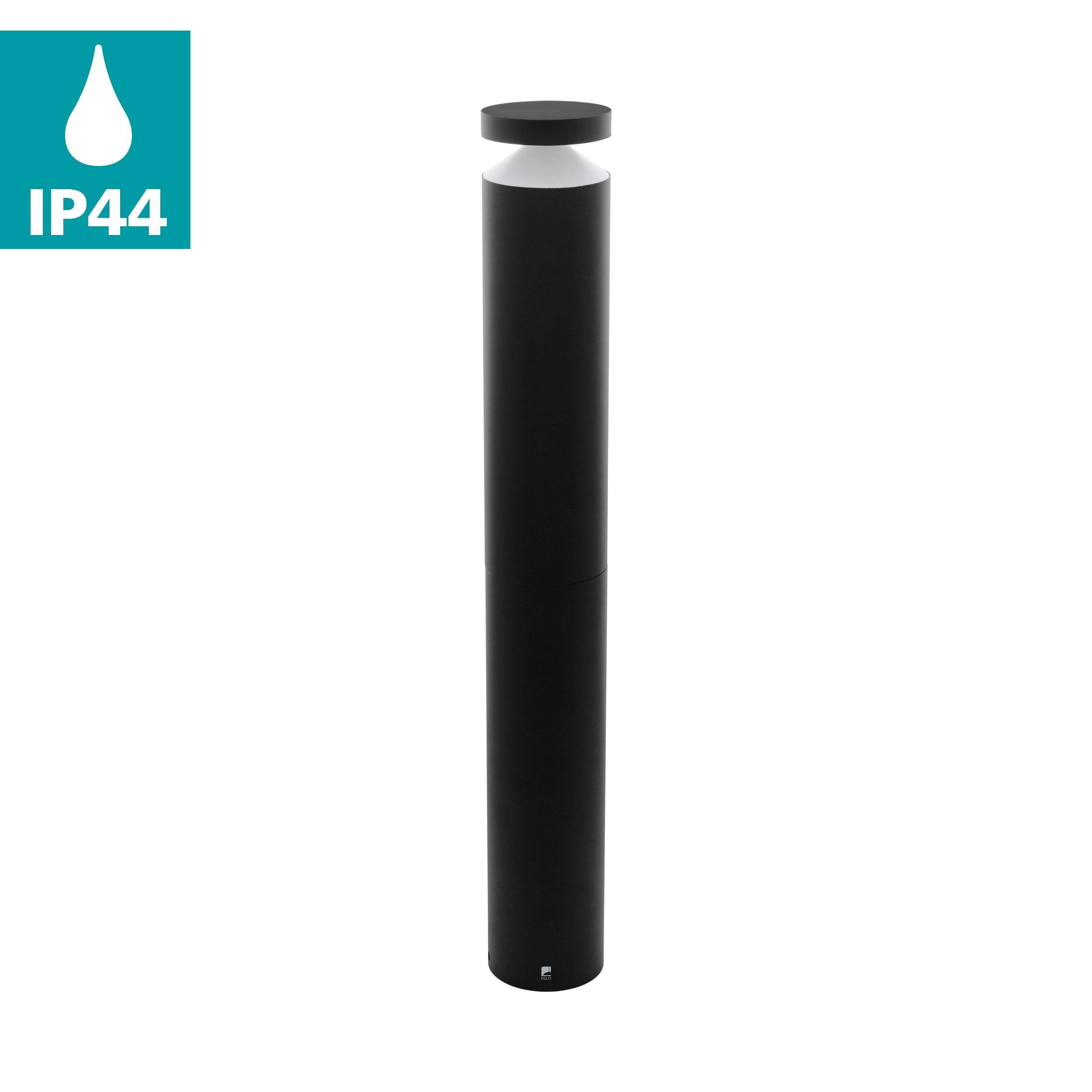 eglo melzo ip65 black aluminium outdoor led bollard kitchen lighting 