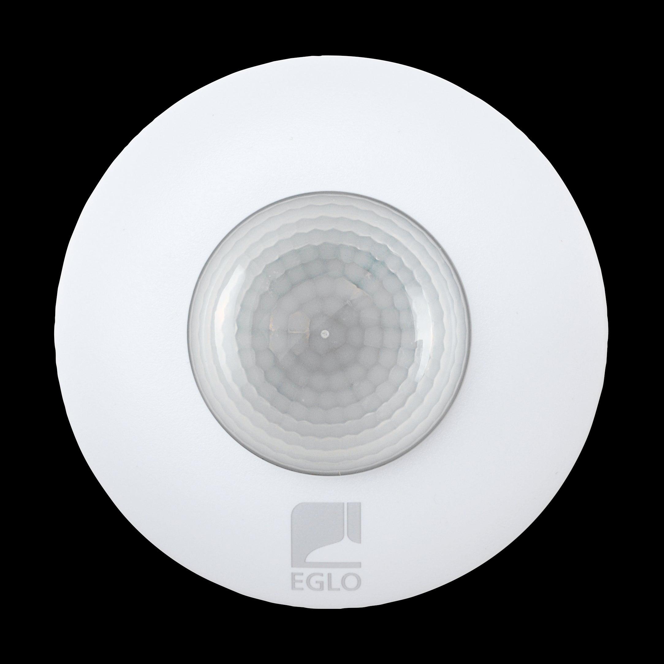 eglo detect me 6 ip44 white round pir light sensor hallway lighting 