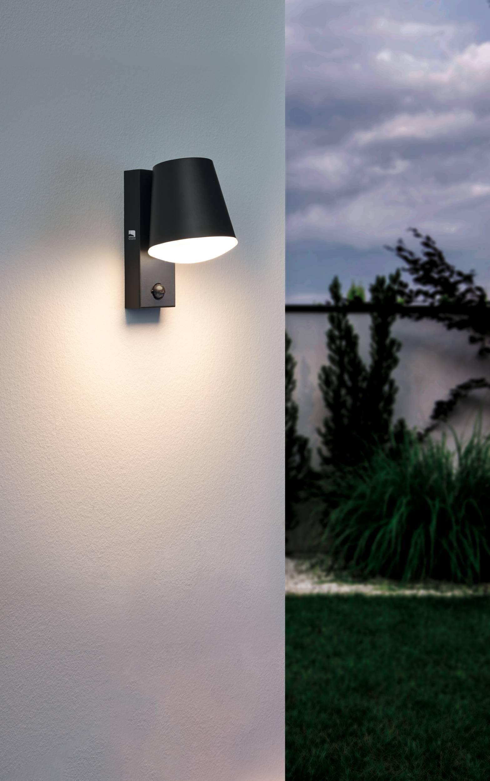 eglo caldiero ip44 grey led outdoor pir wall light Hallway Lighting Close up