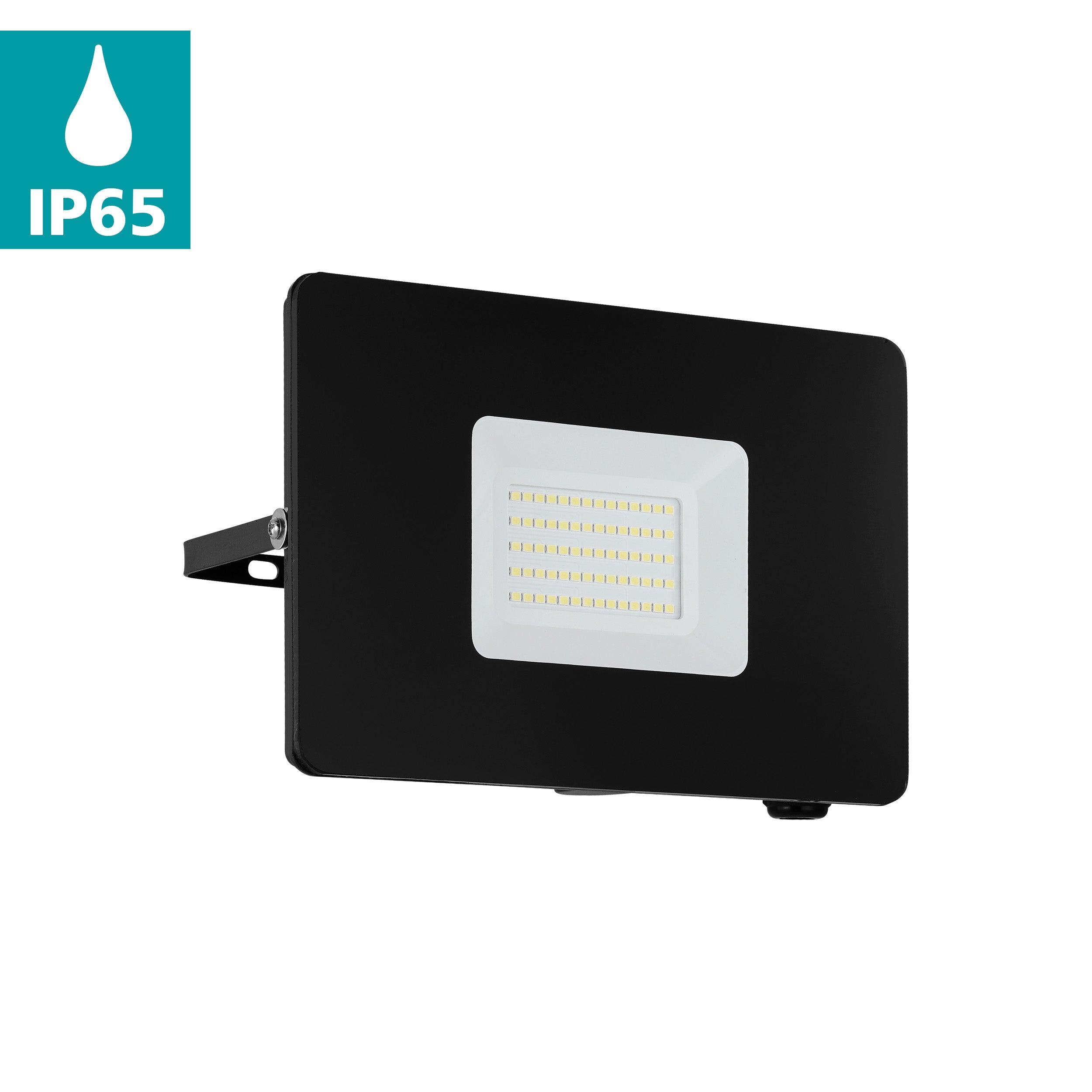 eglo faedo 3 ip65 outdoor led black flood light 53w kitchen lighting 