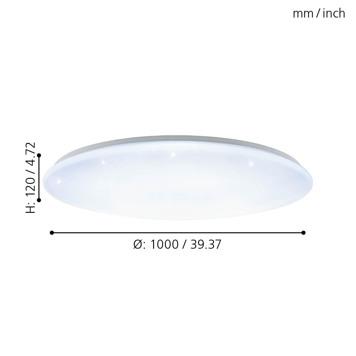 eglo giron s led flush ceiling light with remote control 100cm hallway lighting 