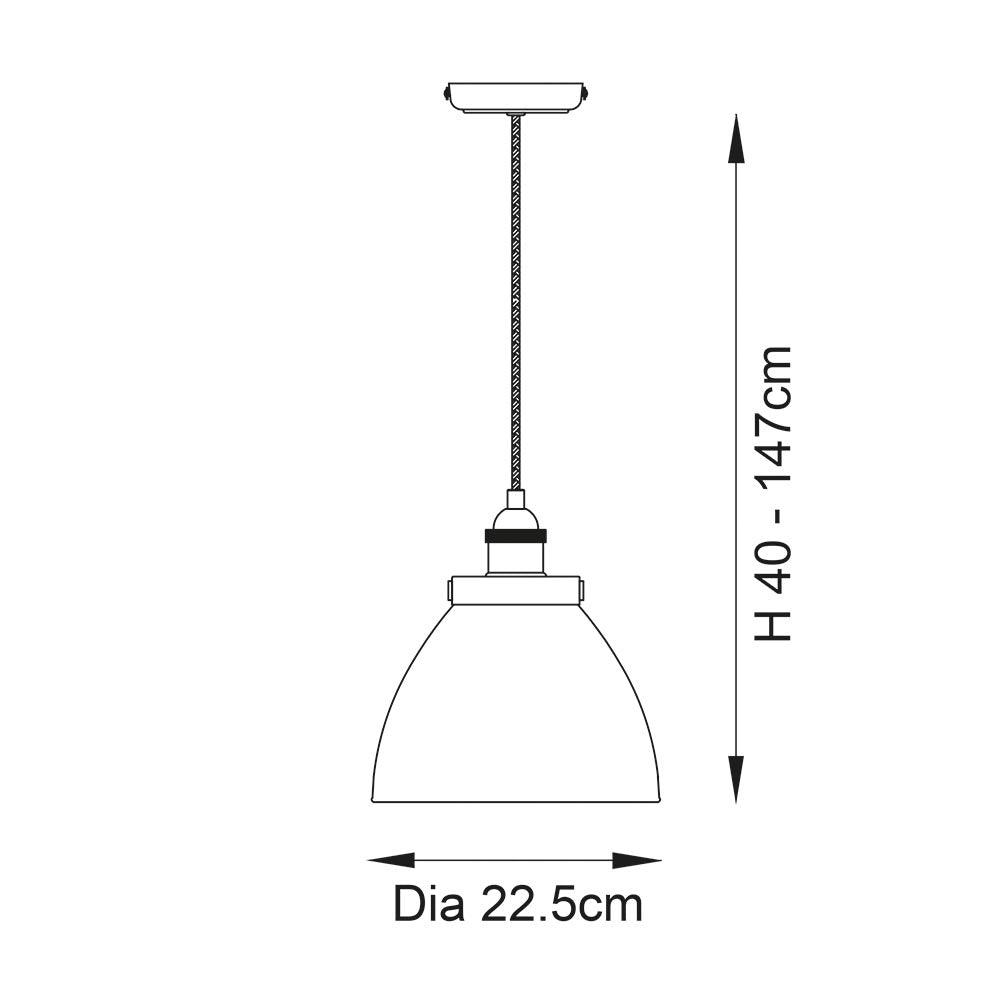 hansen nickel industrial pendant light clear glass shade by Endon Lighting Living room close up image