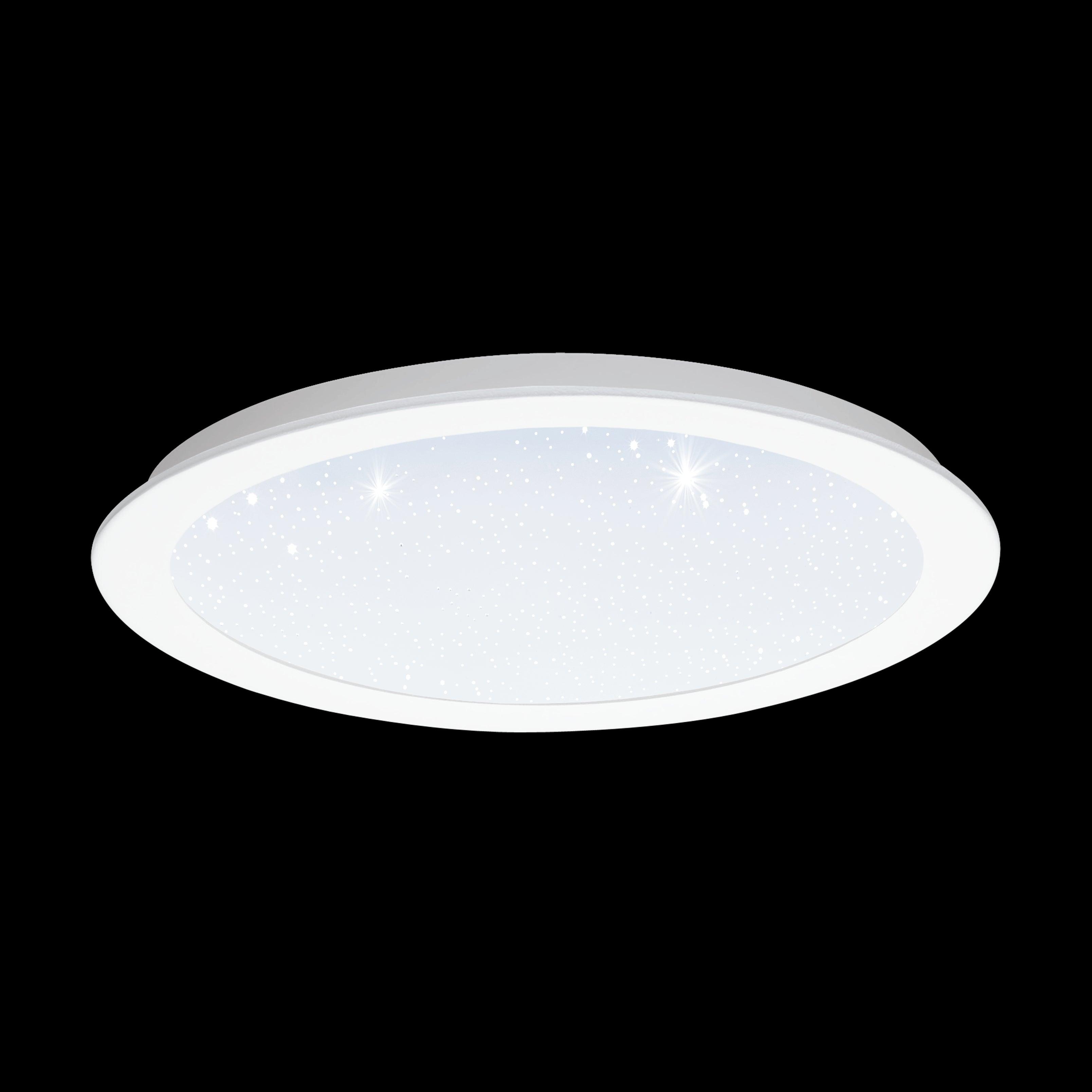 eglo fiobbo led white crystal effect recessed downlight 30cm living room image