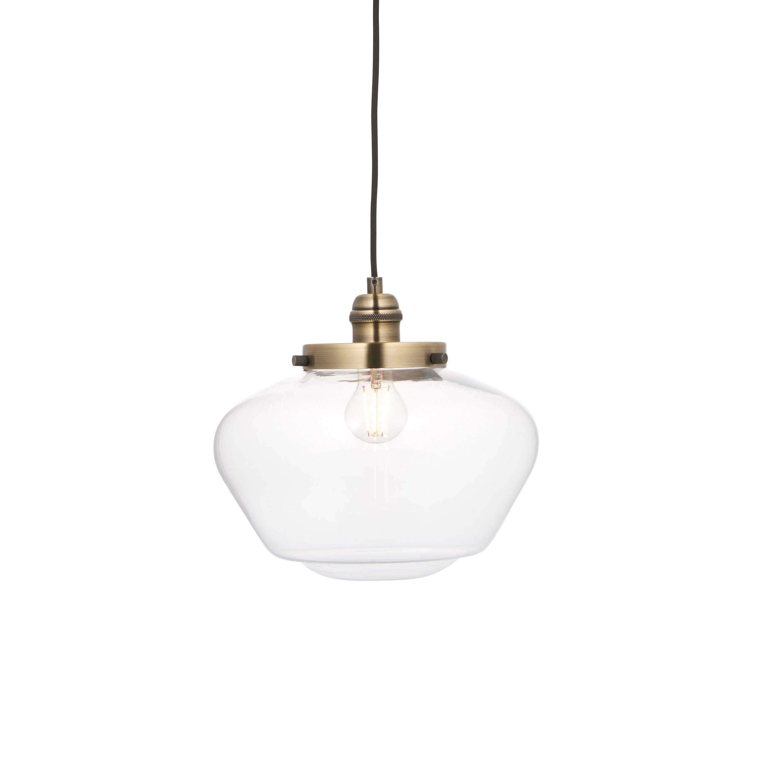 Camberley Brass School House Pendant Ceiling Light