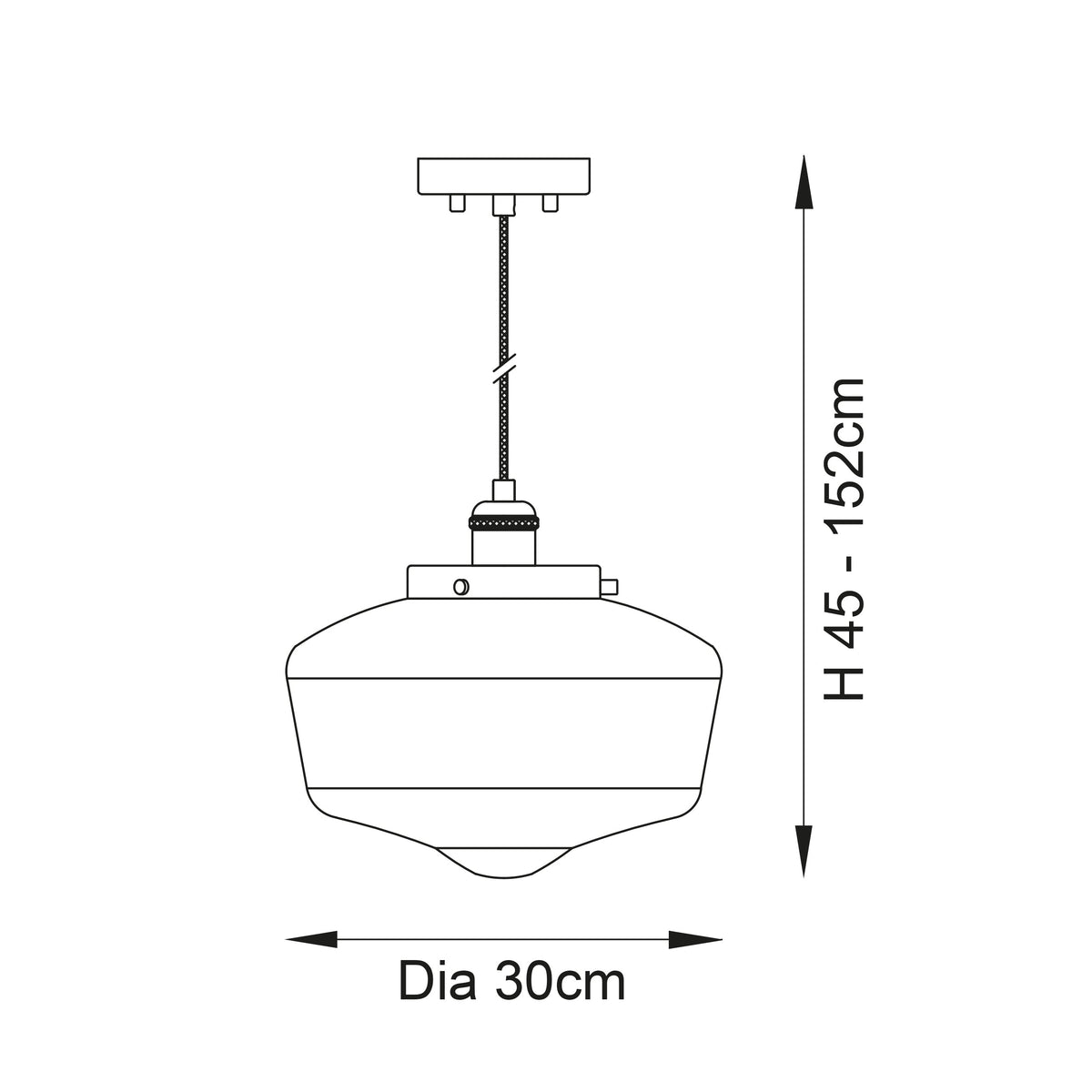 Camberley Brass School House Pendant Ceiling Light-OB-180926