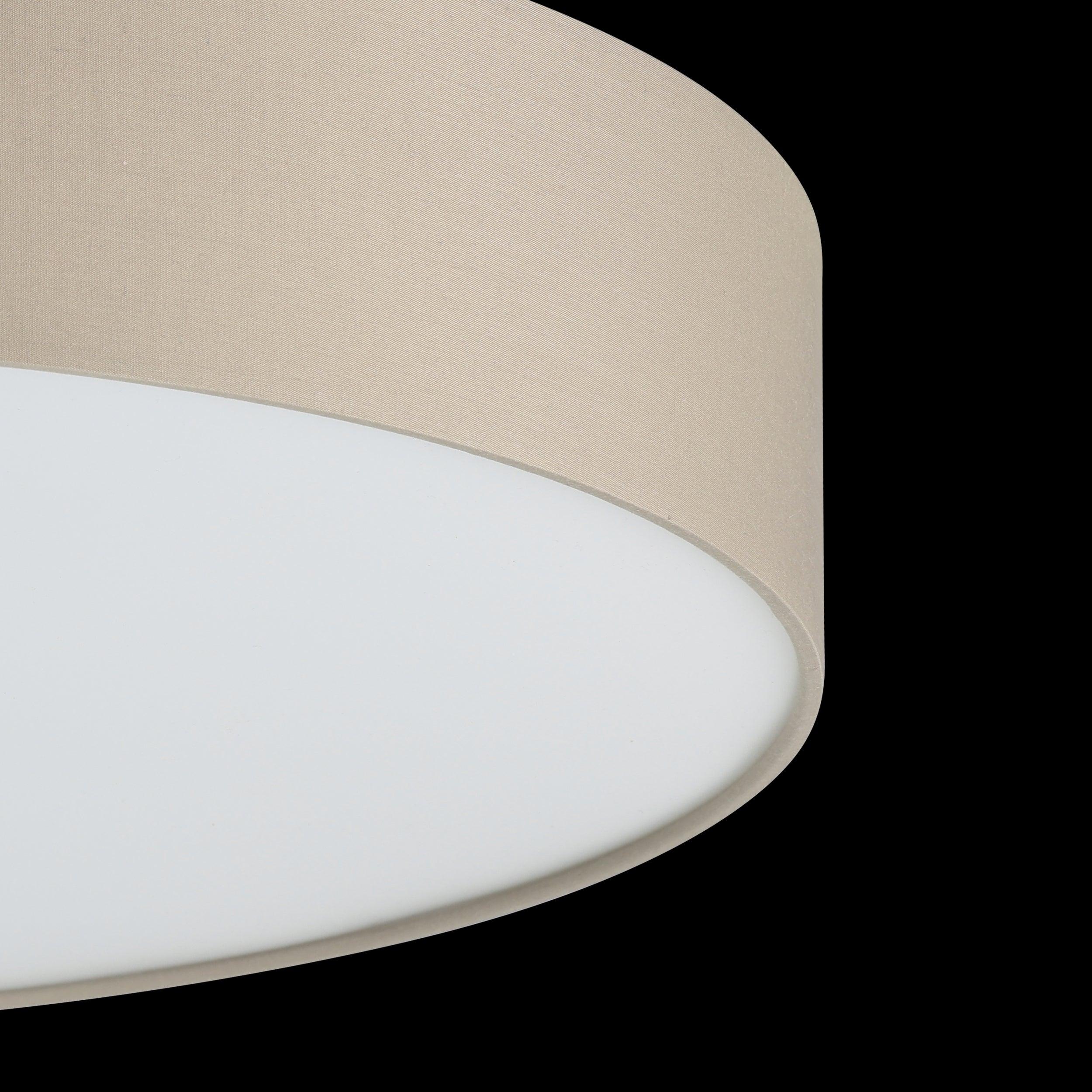 eglo romao 3 flush taupe led drum shade 57cm Kitchen Lighting Close Up
