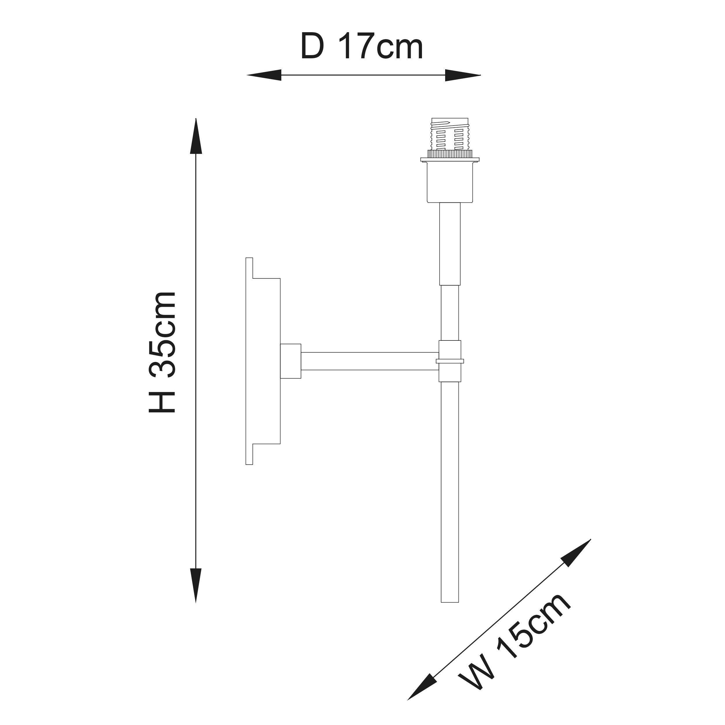 Endon Rennes Brass Wall Light Fitting (Without Shade)-OPEN-BOX-BSL-200826