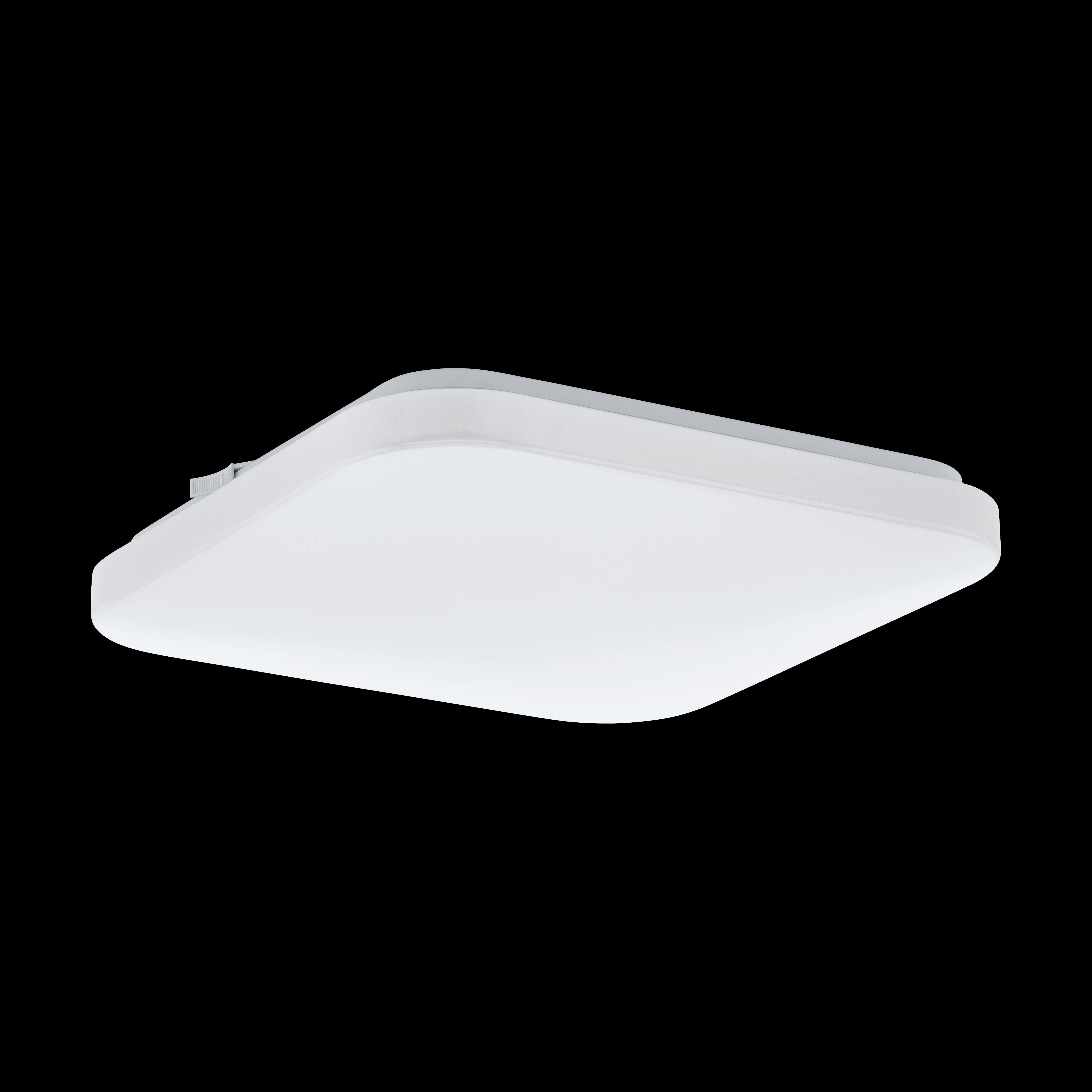 eglo frania led white square ceiling flush 28 cm living room image