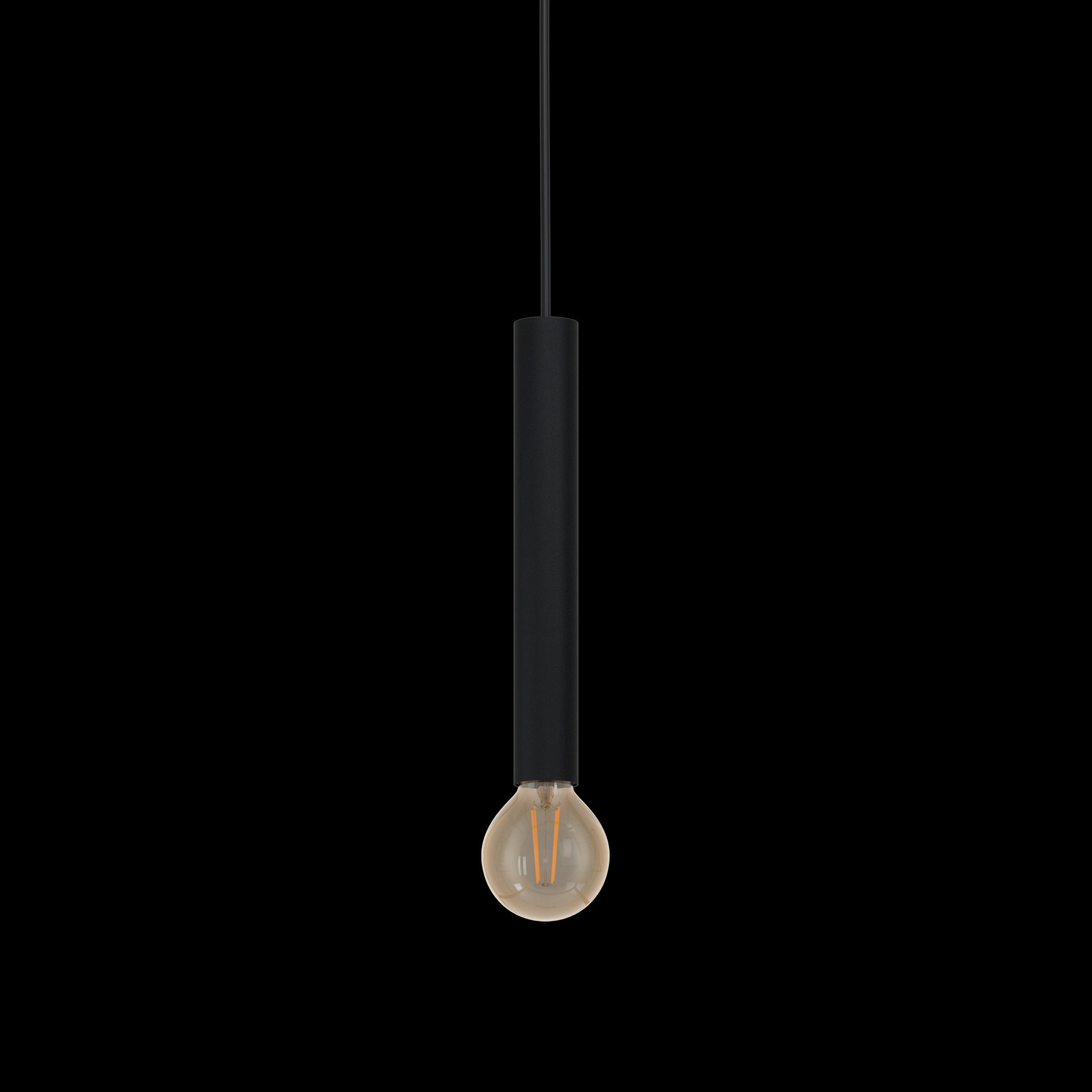 eglo cortenova black metal minimalist ceiling pendant living room image
