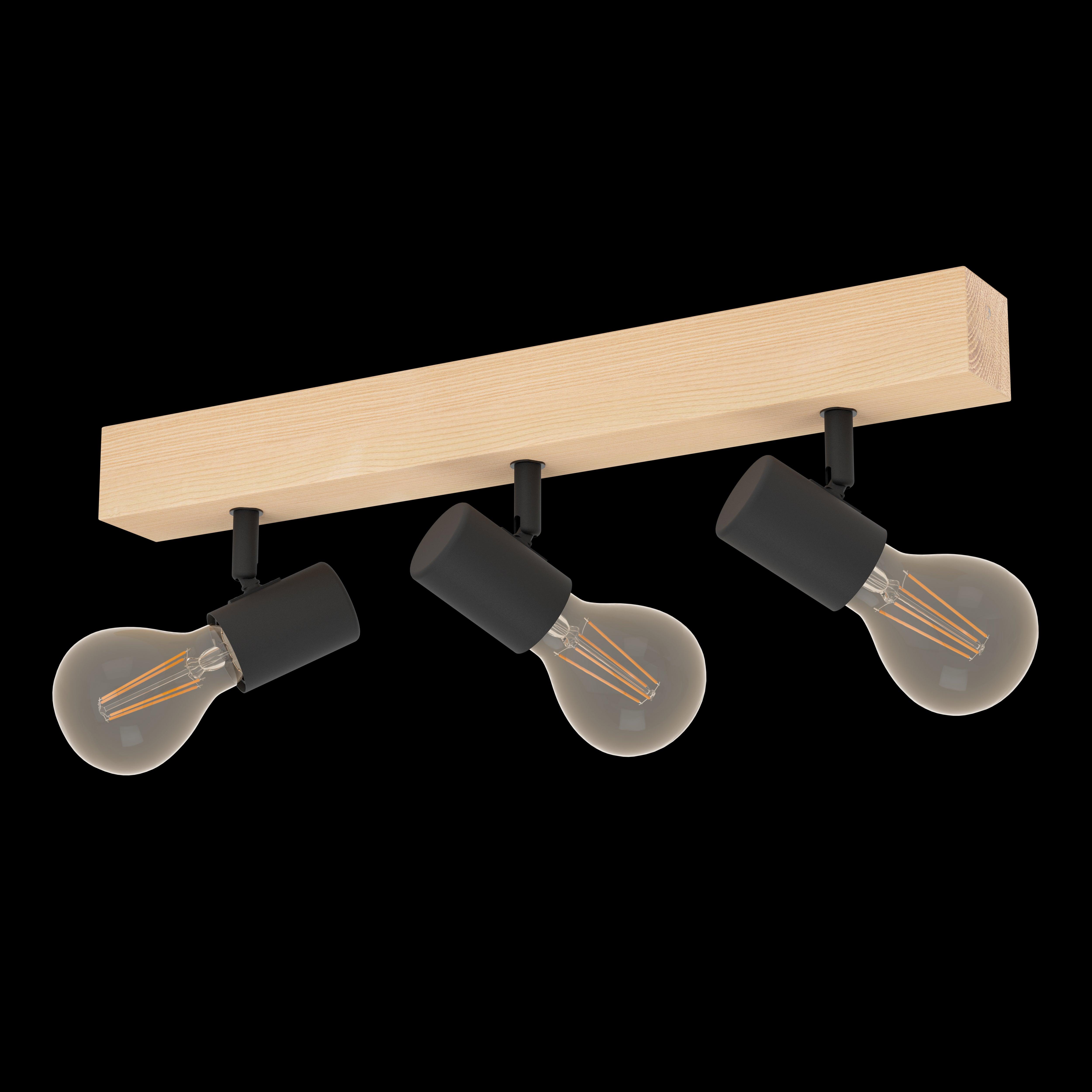Eglo Townshend 3 Wood & Black Finish 3 Light Bar Spotlight-warehouse-40
