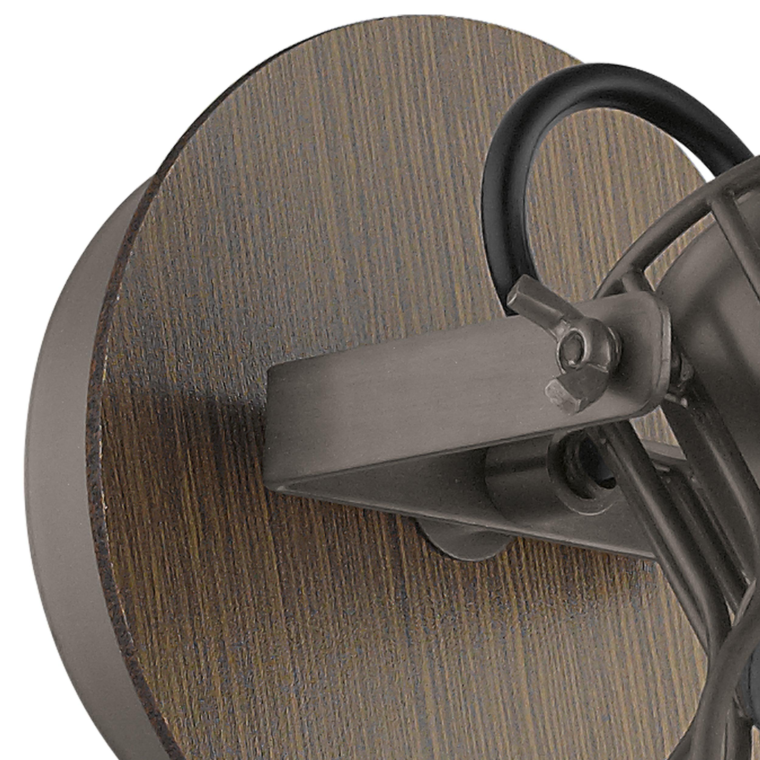 eglo sambatello wood silver wire wall spotlight hallway lighting 