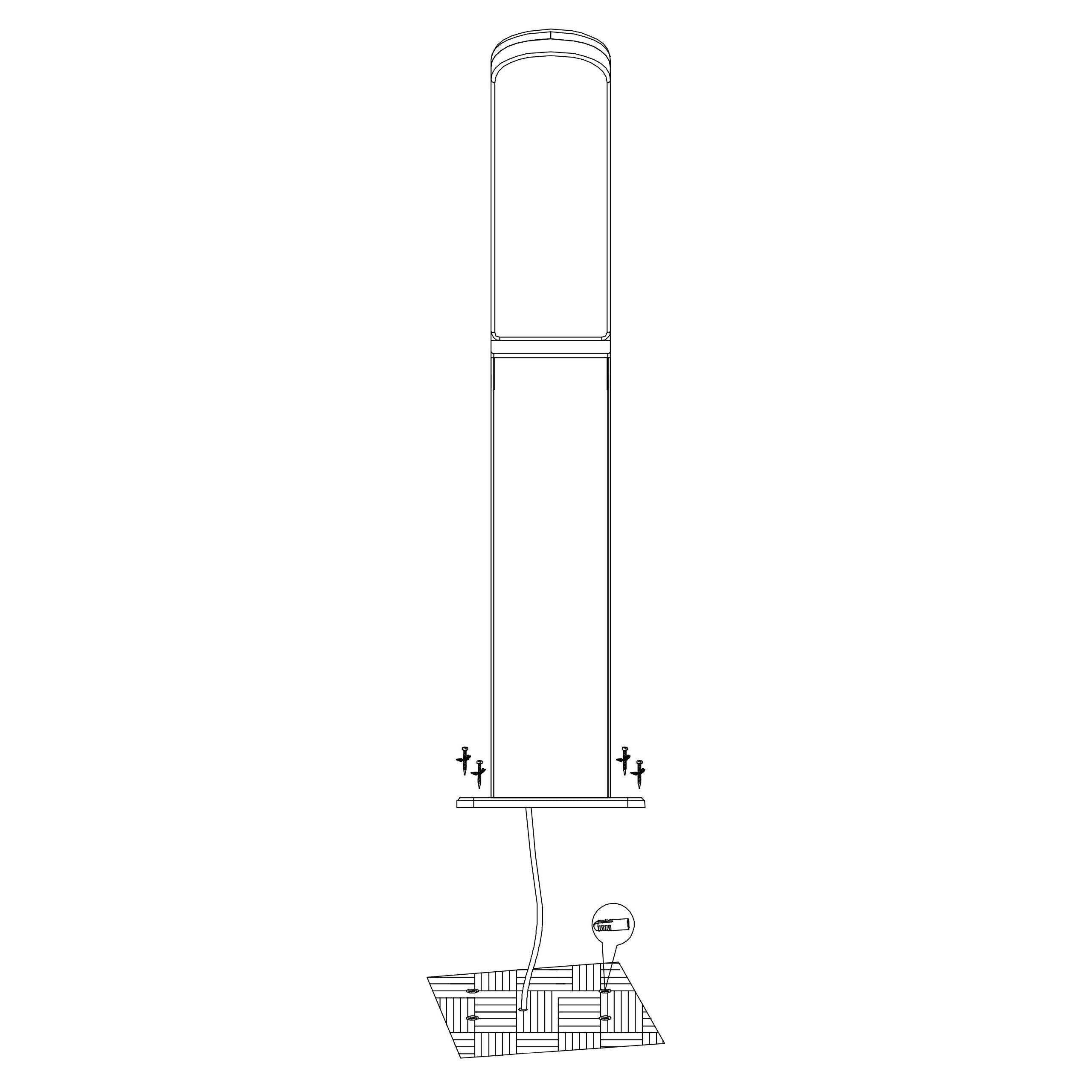 eglo fiumicino ip44 black led pedestal light kitchen lighting 