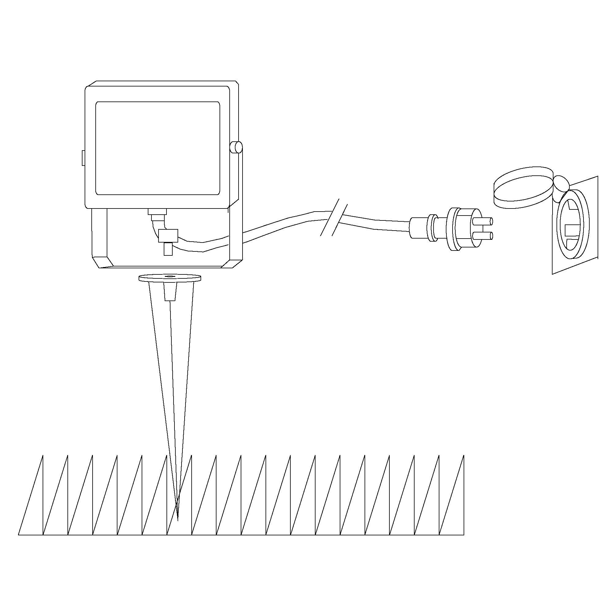 eglo faedo 4 spike black metal outdoor flood light with remote Kitchen Lighting Close Up