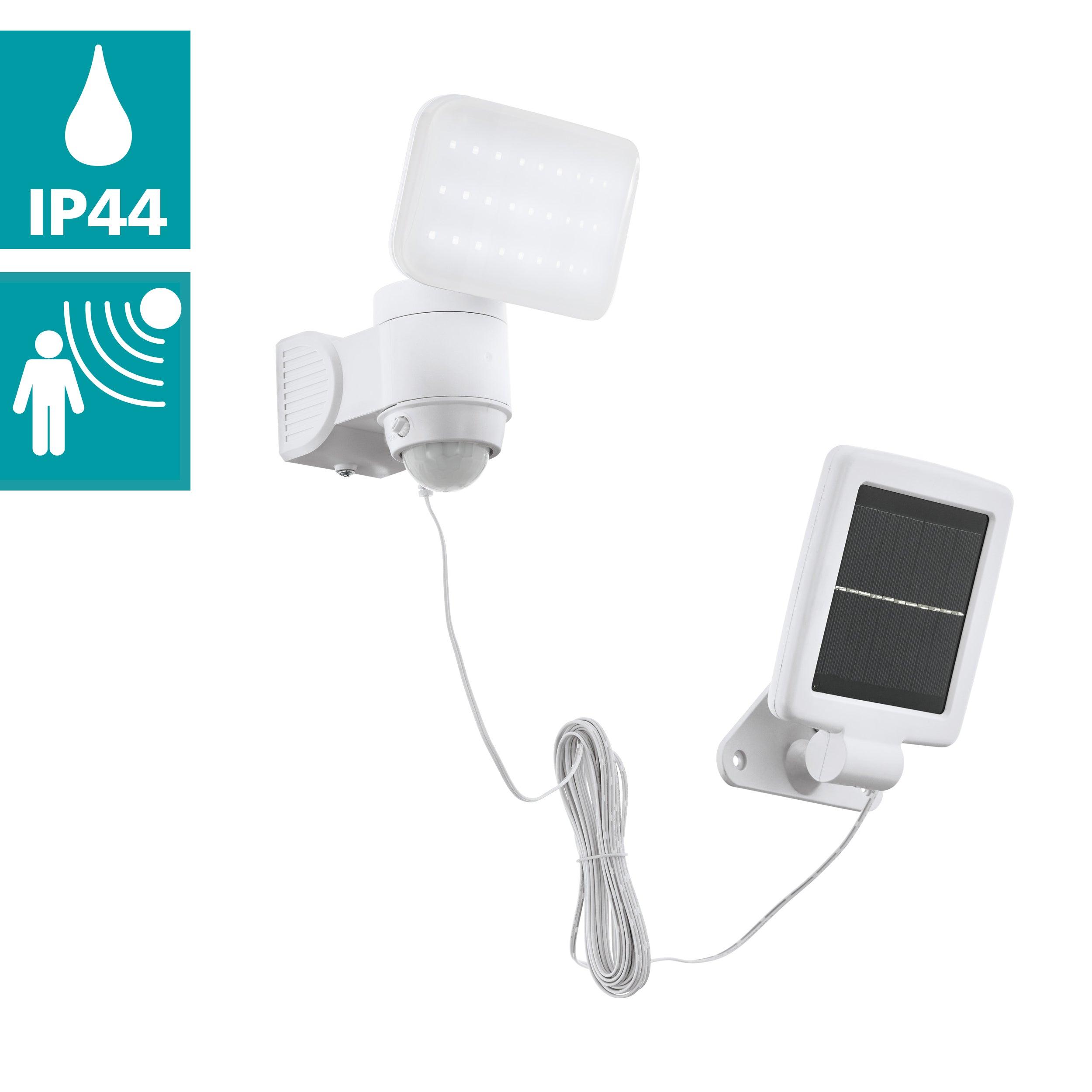 eglo casabas white pir solar led wall light ip44 kitchen lighting 