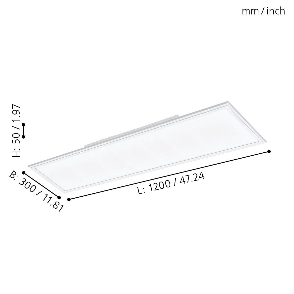 eglo salobrena a led rectangle panel flush ceiling light living room image