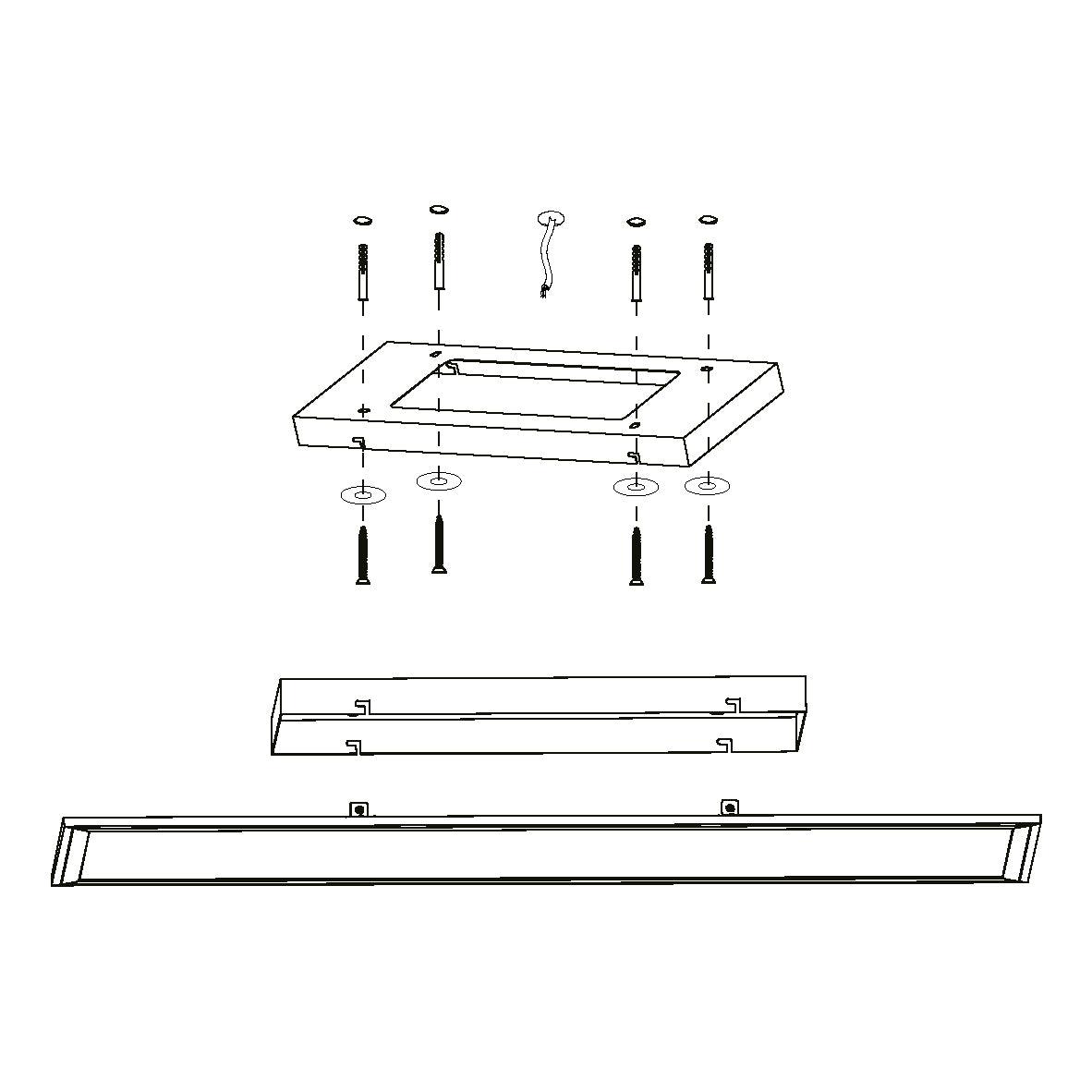 eglo salobrena a led rectangle panel flush ceiling light living room close up