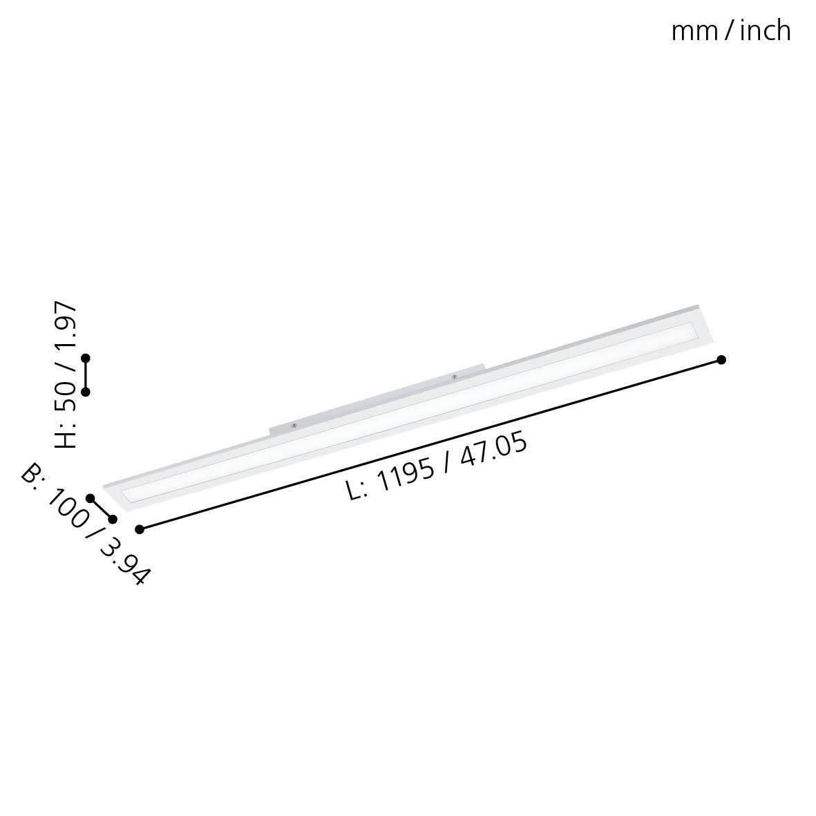 eglo salobrena a led white panel flush ceiling light living room image