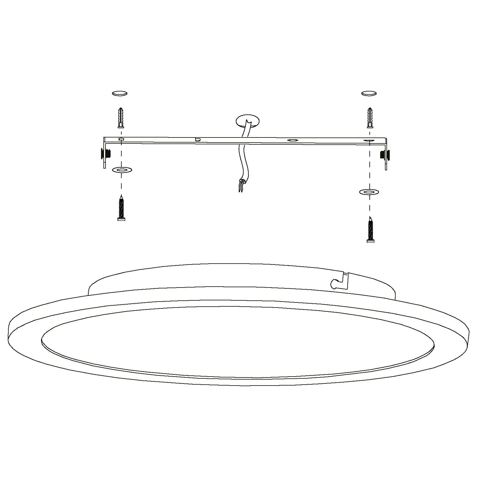 eglo sarsina a led remote controlled white ceiling flush 45cm Kitchen Lighting Close Up