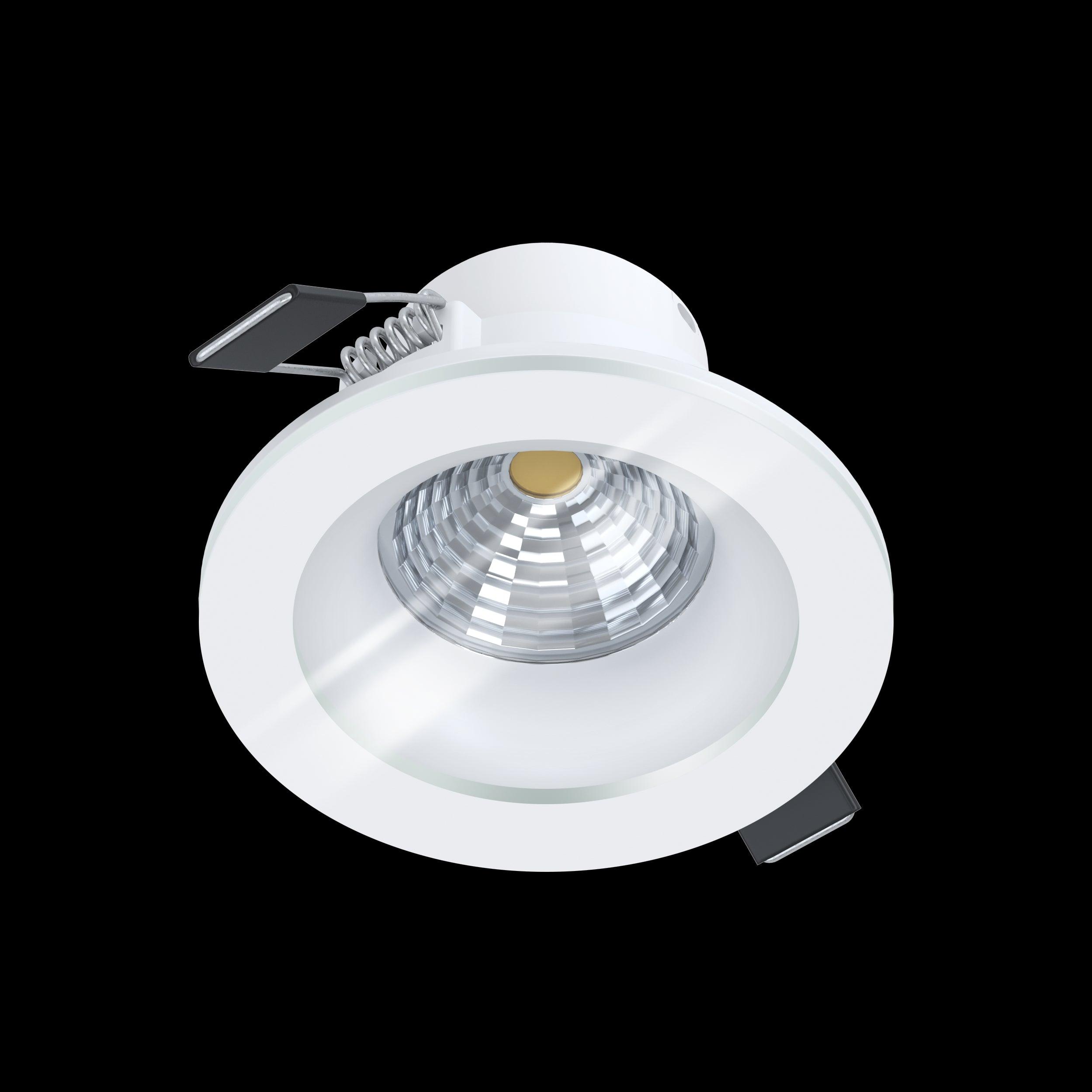 eglo salabate led white recessed downlight cool white living room image