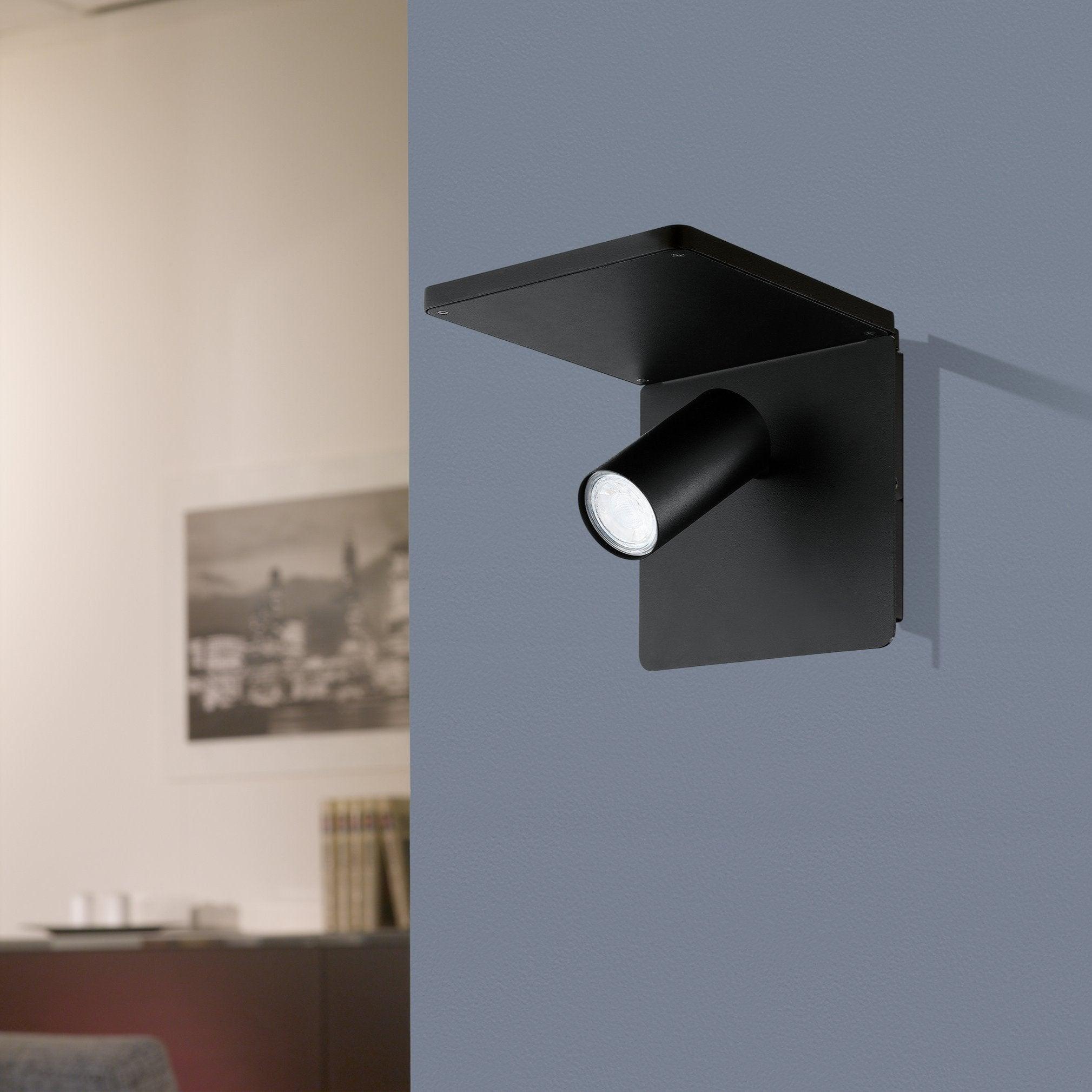 eglo ciglie led black wall light q charging