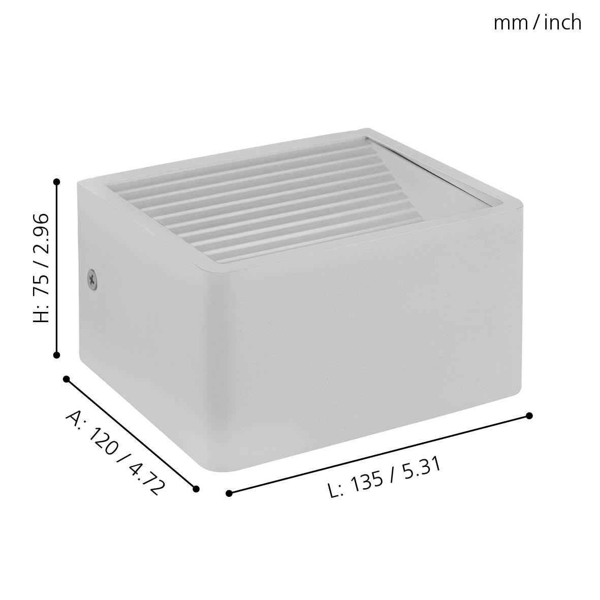 eglo doninni 1 white led outdoor wall light ip55 kitchen lighting 