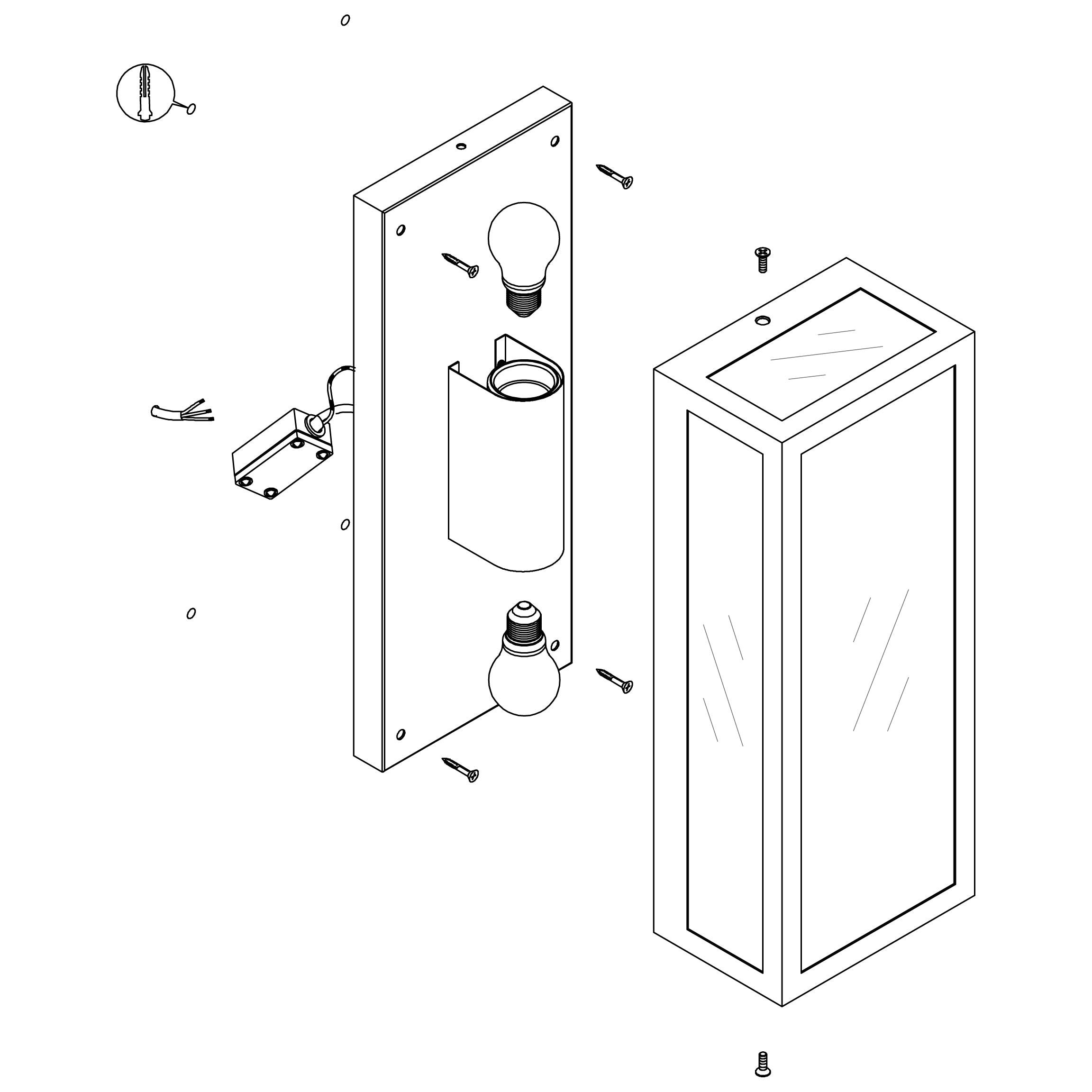 eglo alamonte 1 outdoor wall light Hallway Lighting Close up