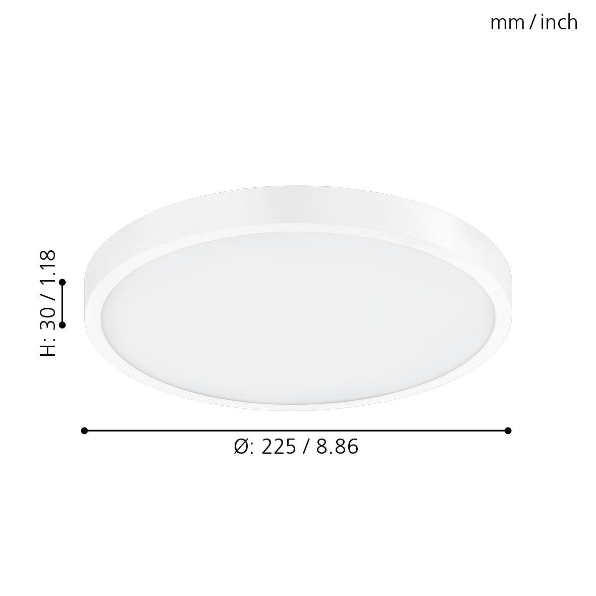 eglo fueva a led white flush ceiling light 22 5cm kitchen lighting 