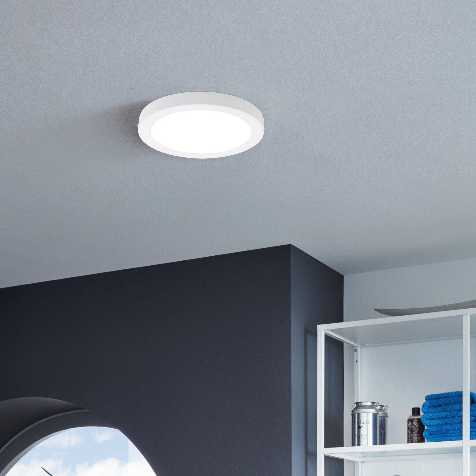 eglo fueva a led white flush ceiling light 22 5cm