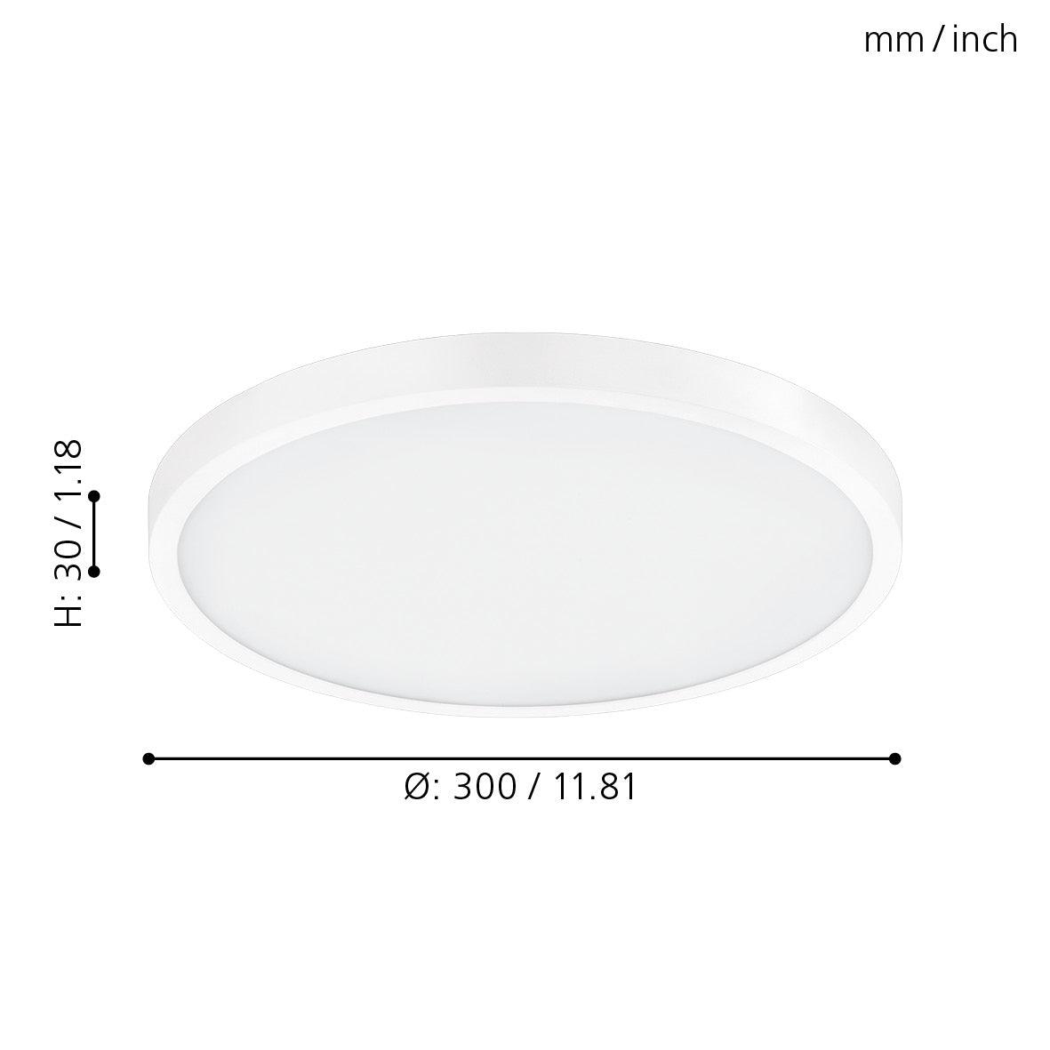 eglo fueva a led white flush ceiling light 30cm kitchen lighting 