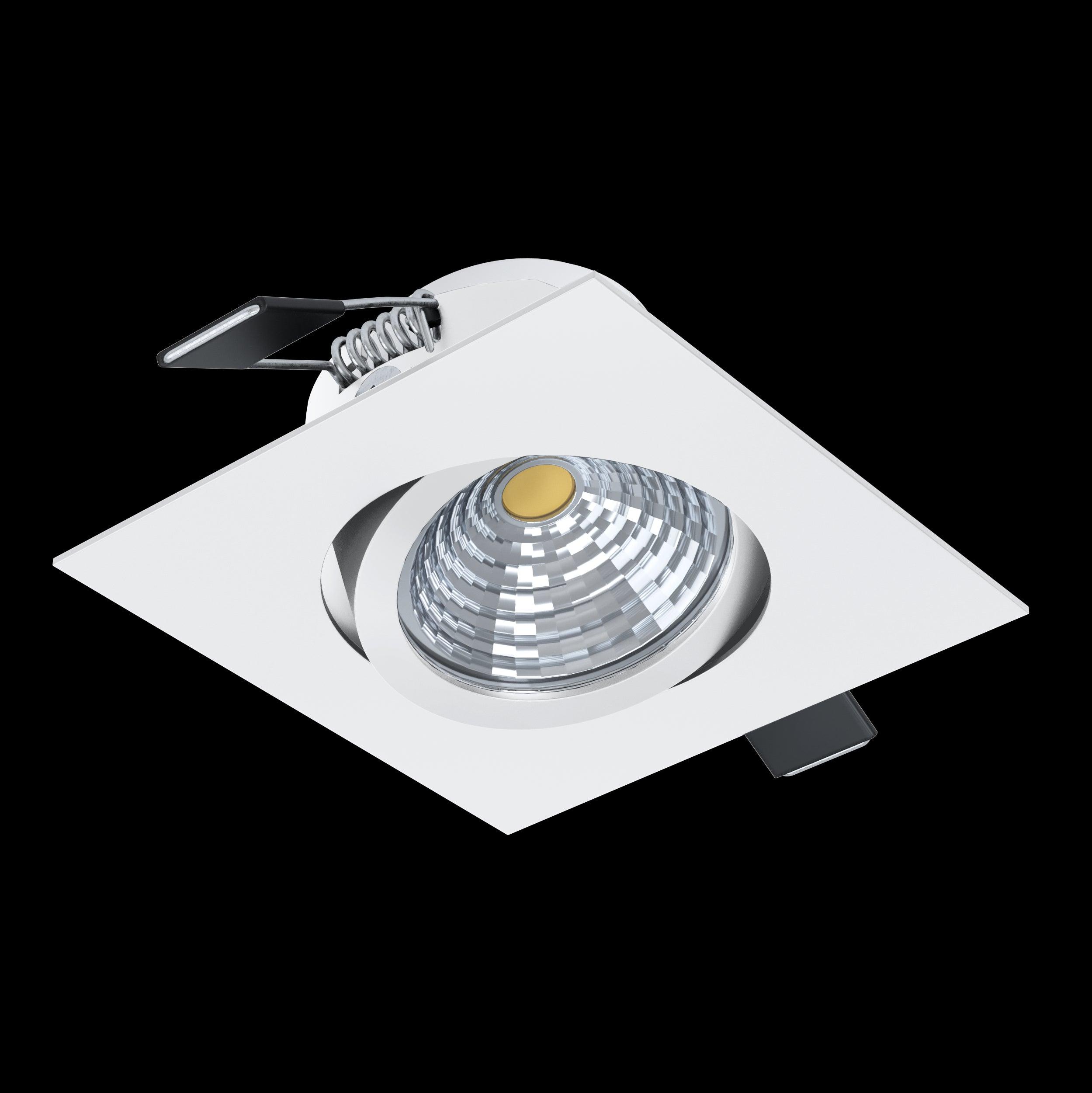 eglo saliceto led square recessed downlight cool white living room image