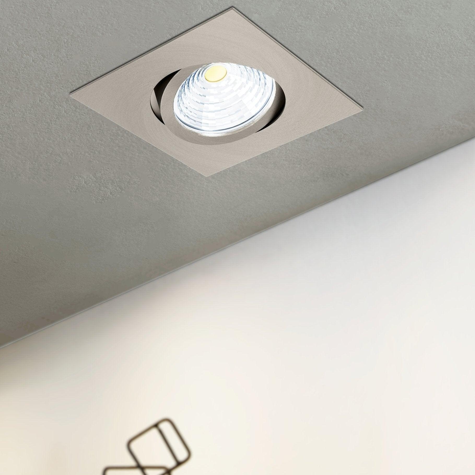 eglo saliceto led nickel square recessed downlight living room image