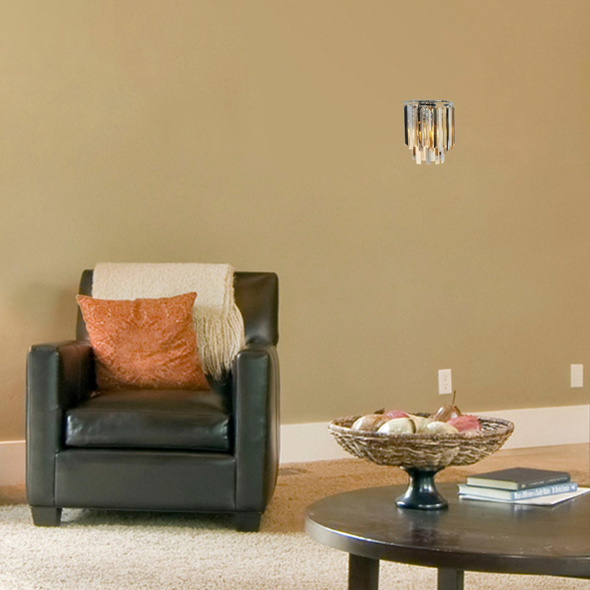 Clarissa 2 Light Chrome Wall Light - Crystal Prism Drops-warehouse-180926