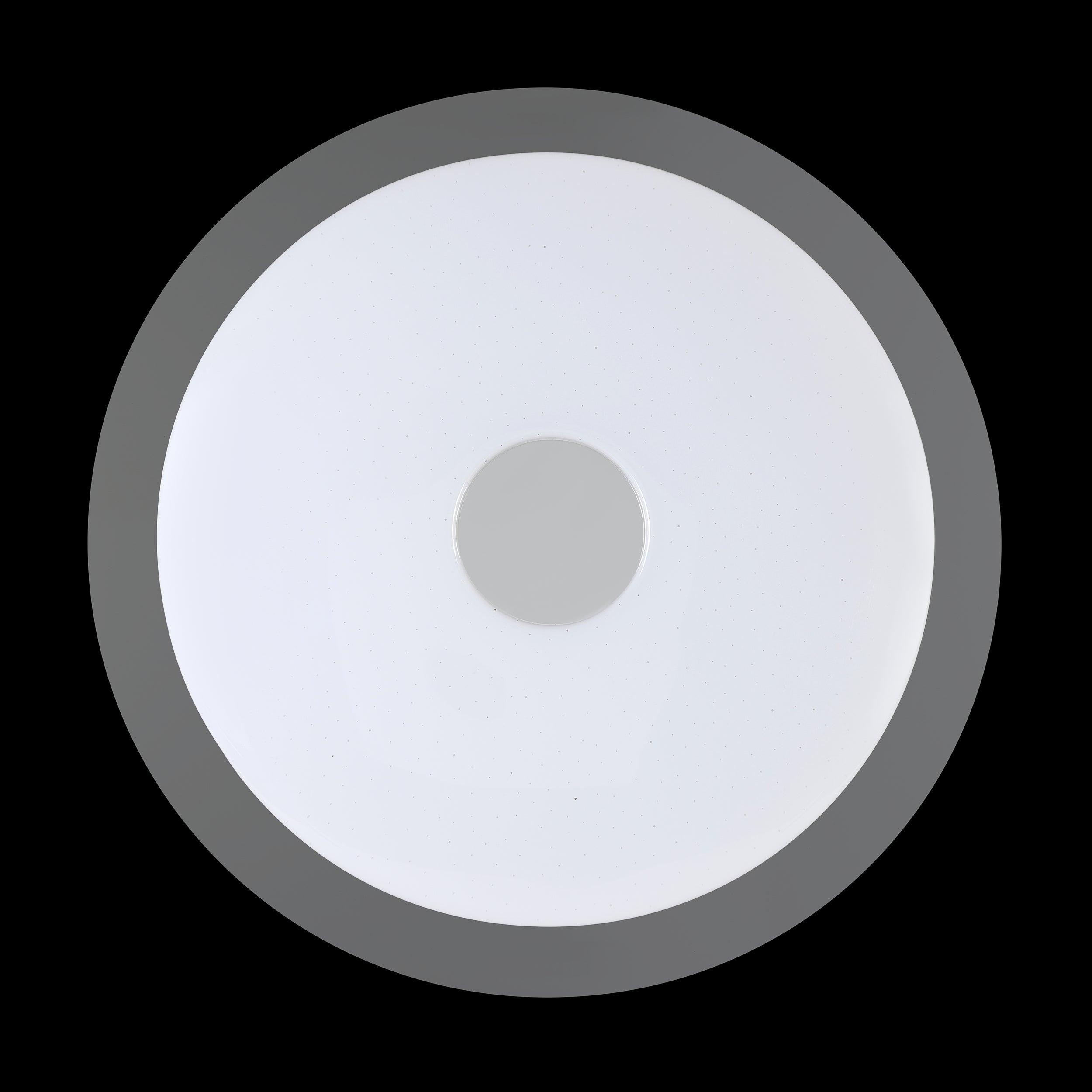 eglo lanciano 1 led white round flush ceiling light 40cm living room close up