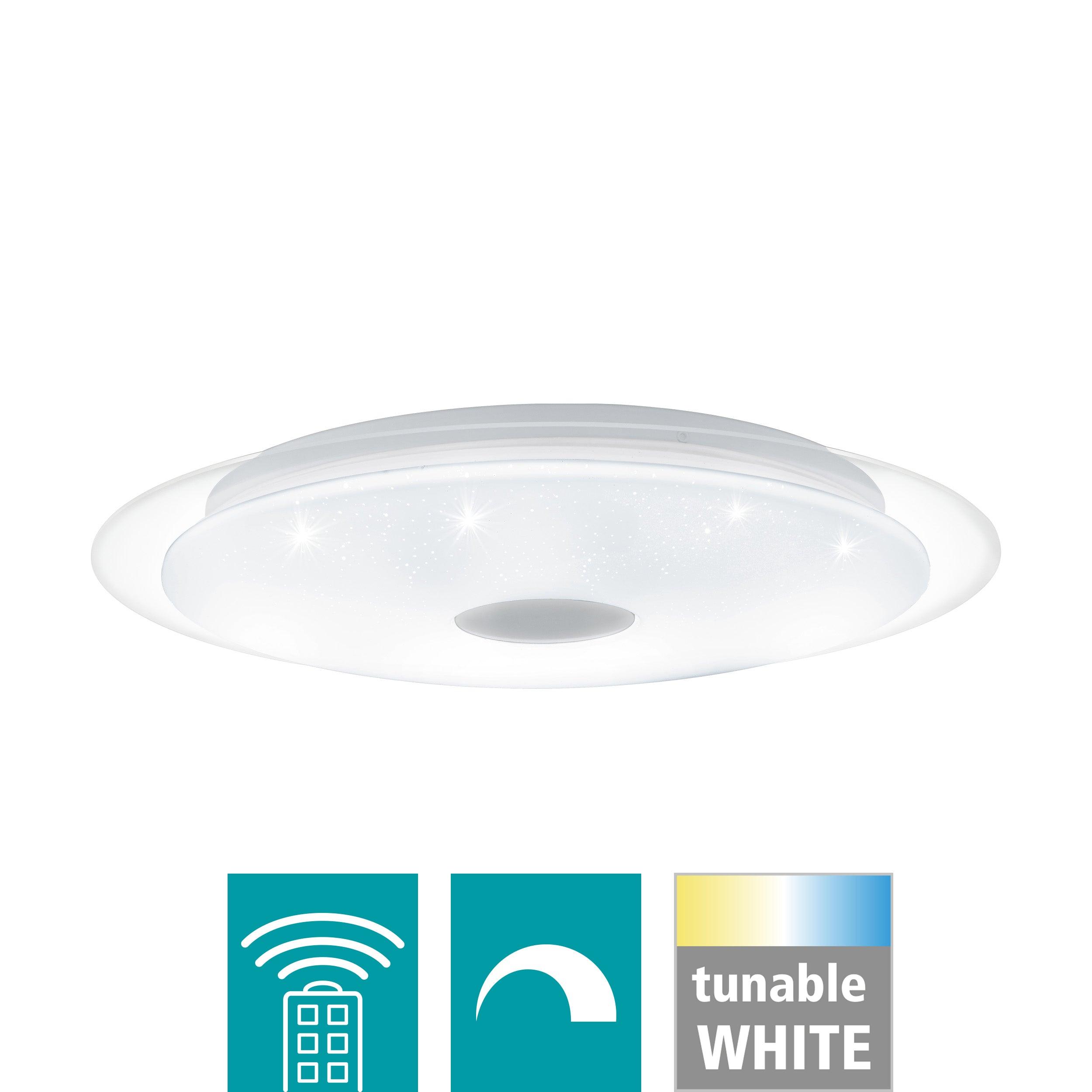 eglo lanciano 1 led white round flush ceiling light 40cm hallway lighting 