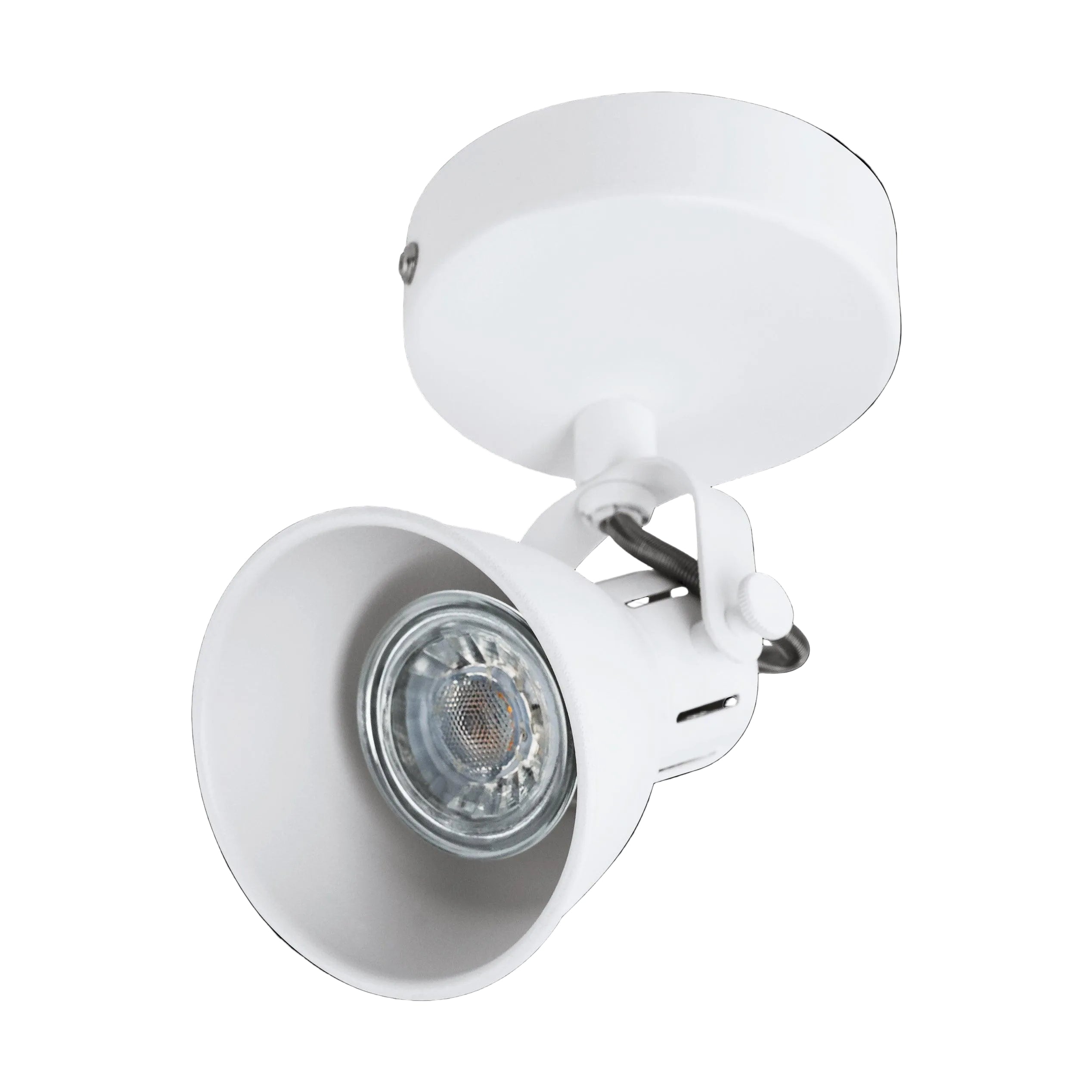 eglo seras 1 white single wall spotlight living room image