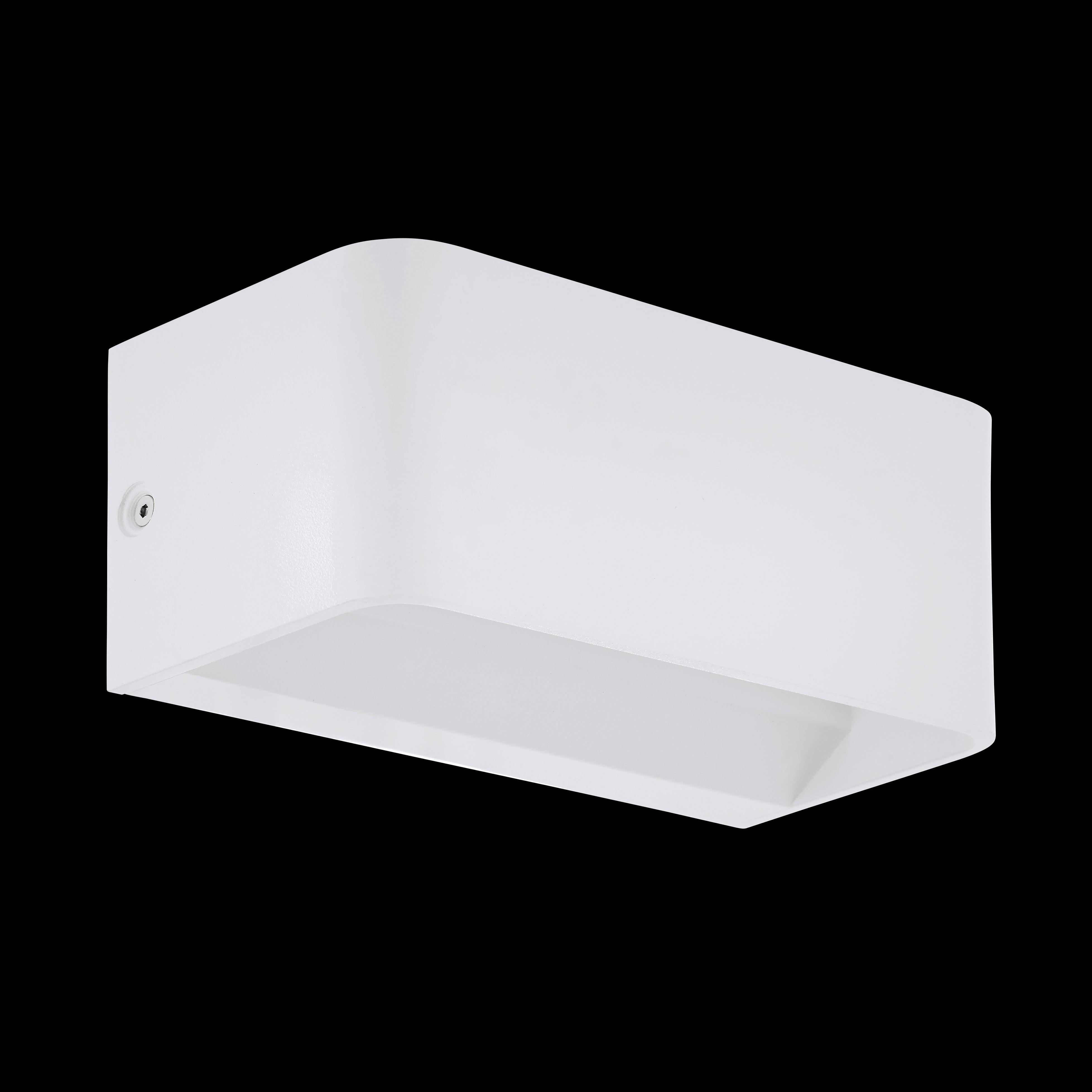 eglo sania 4 white integrated led wall light living room close up