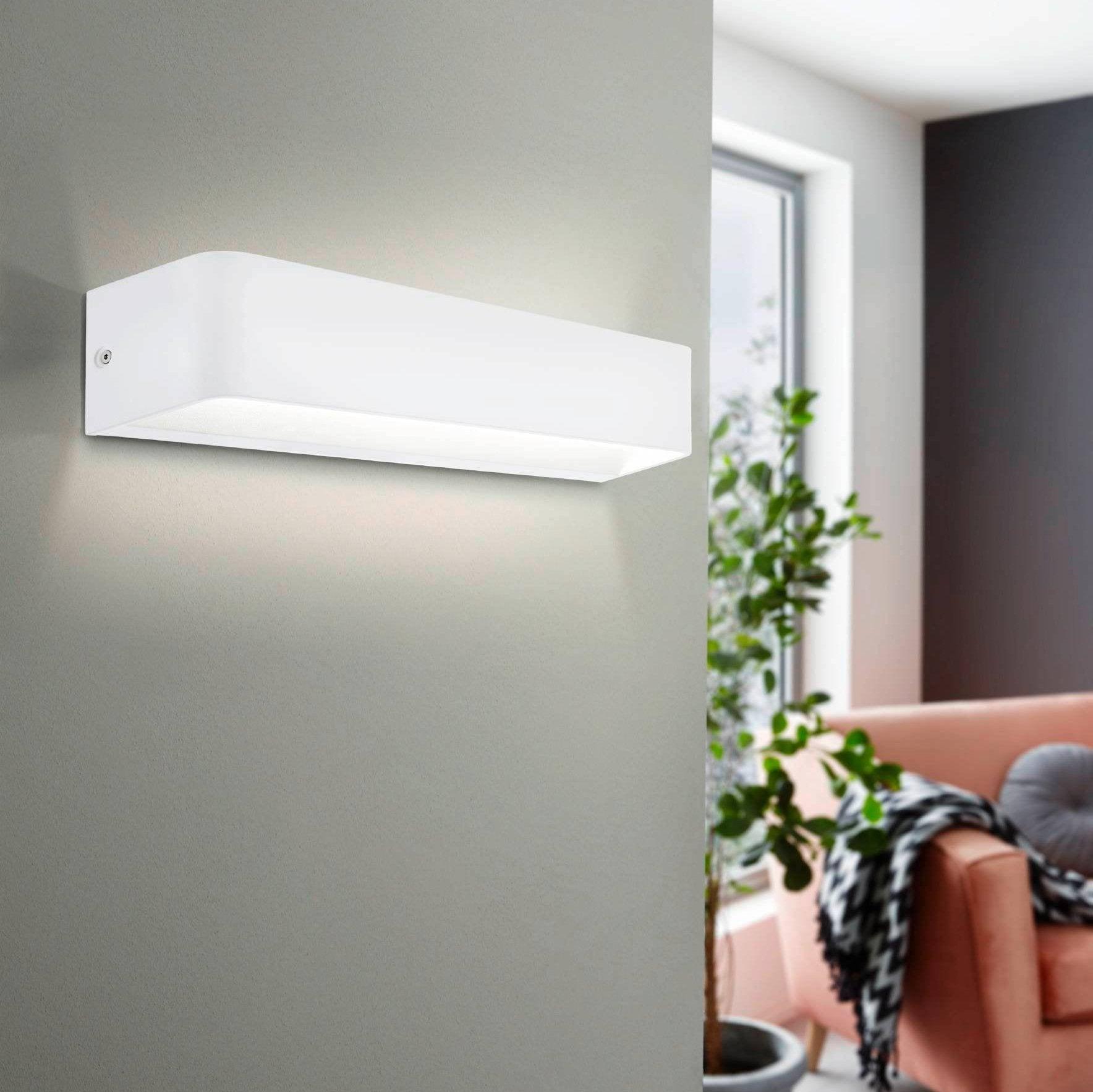 eglo sania 4 white modern led wall light