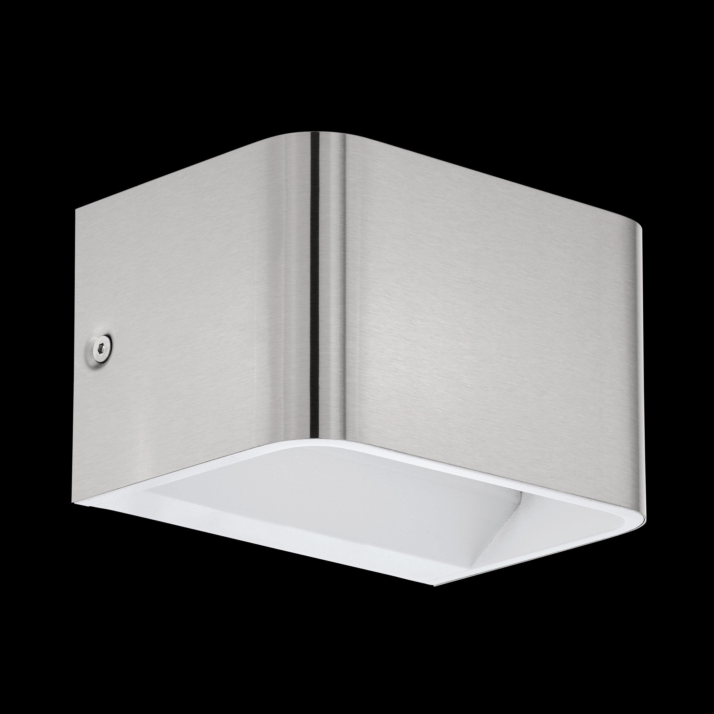 eglo sania 4 chrome led cube wall light living room image