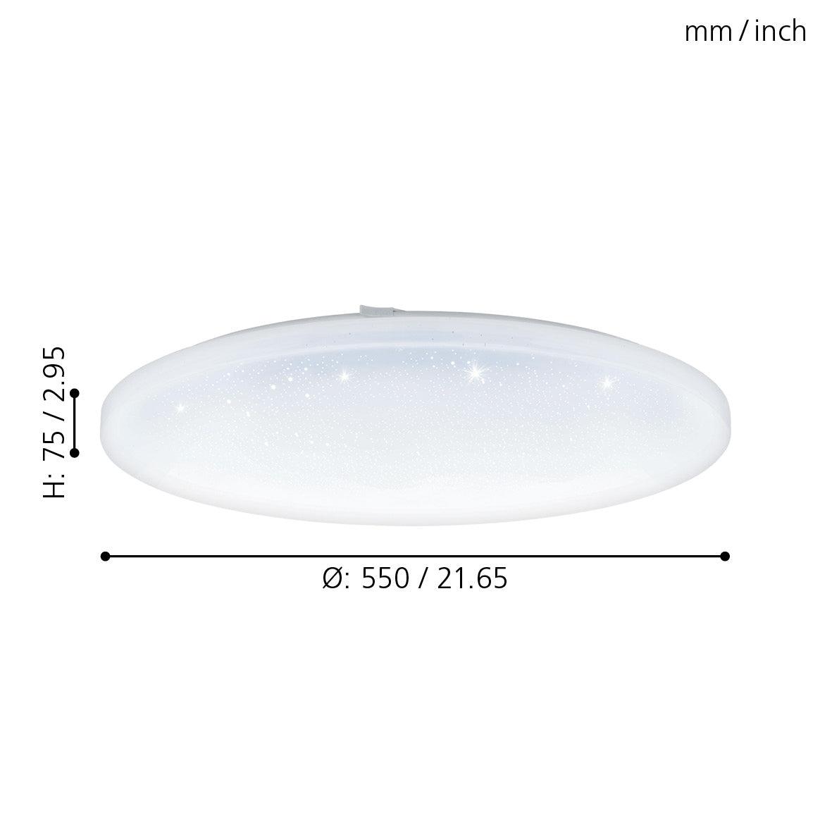 eglo frania s round led flush ceiling light 55cm Kitchen Lighting Close Up