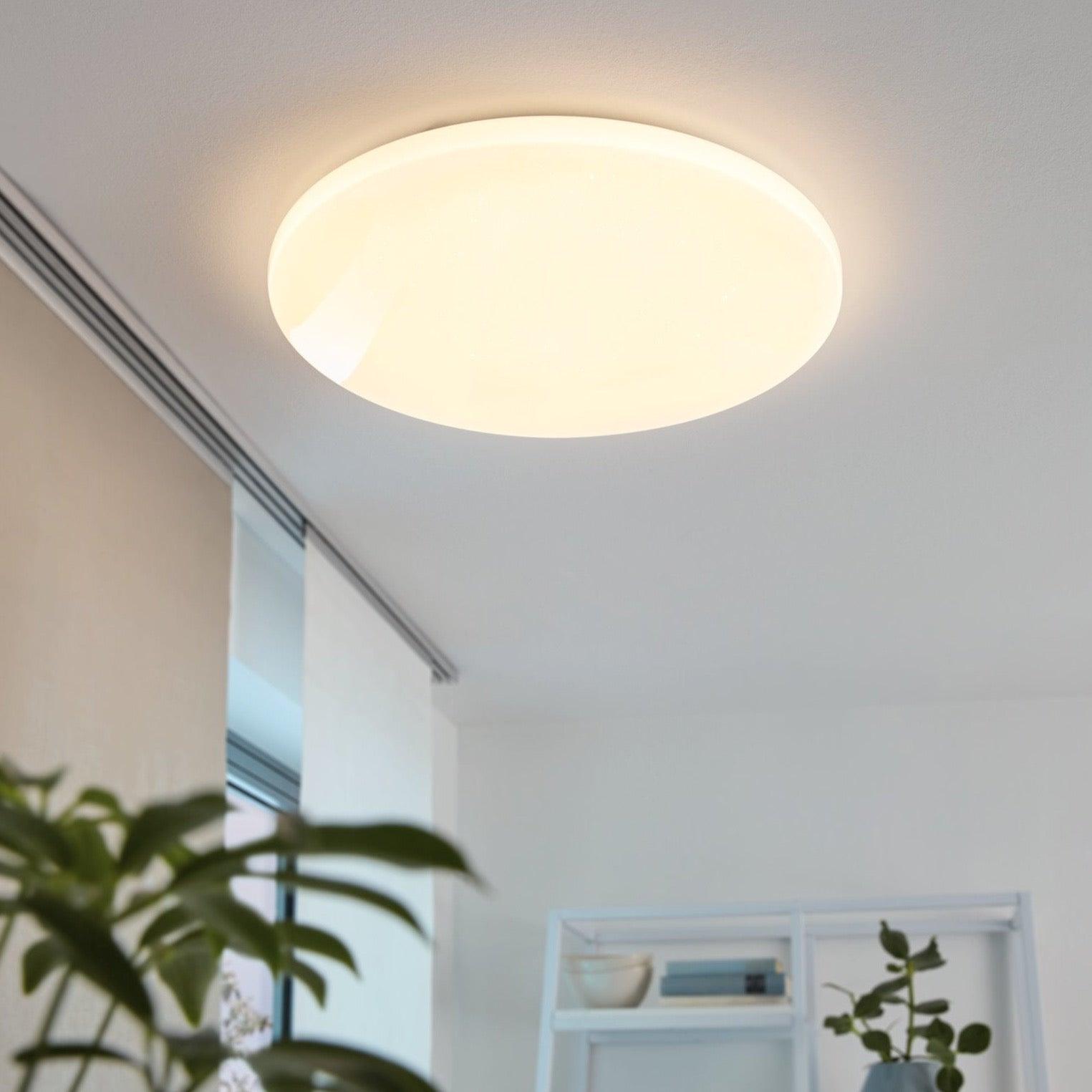 eglo frania s round led flush ceiling light 55cm
