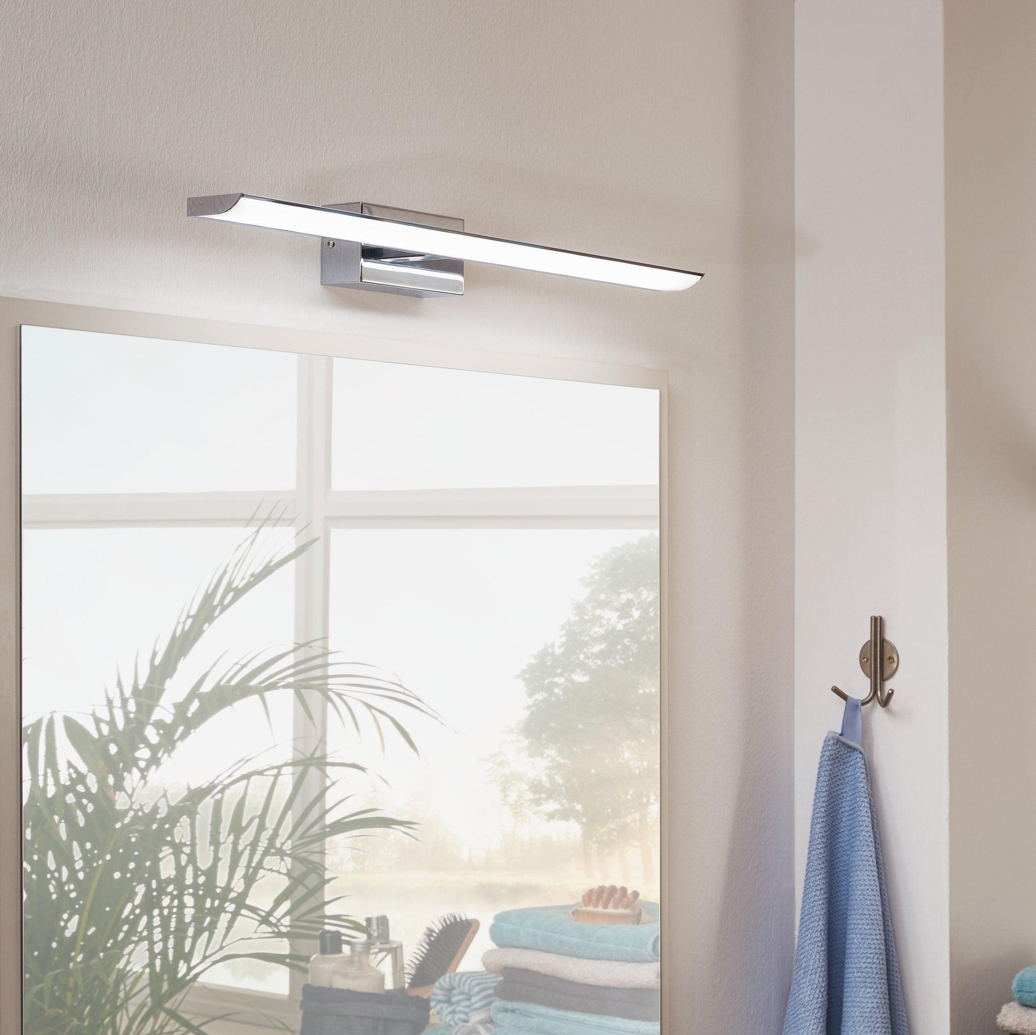 eglo connect tabiano c ip44 smart led chrome bathroom wall light