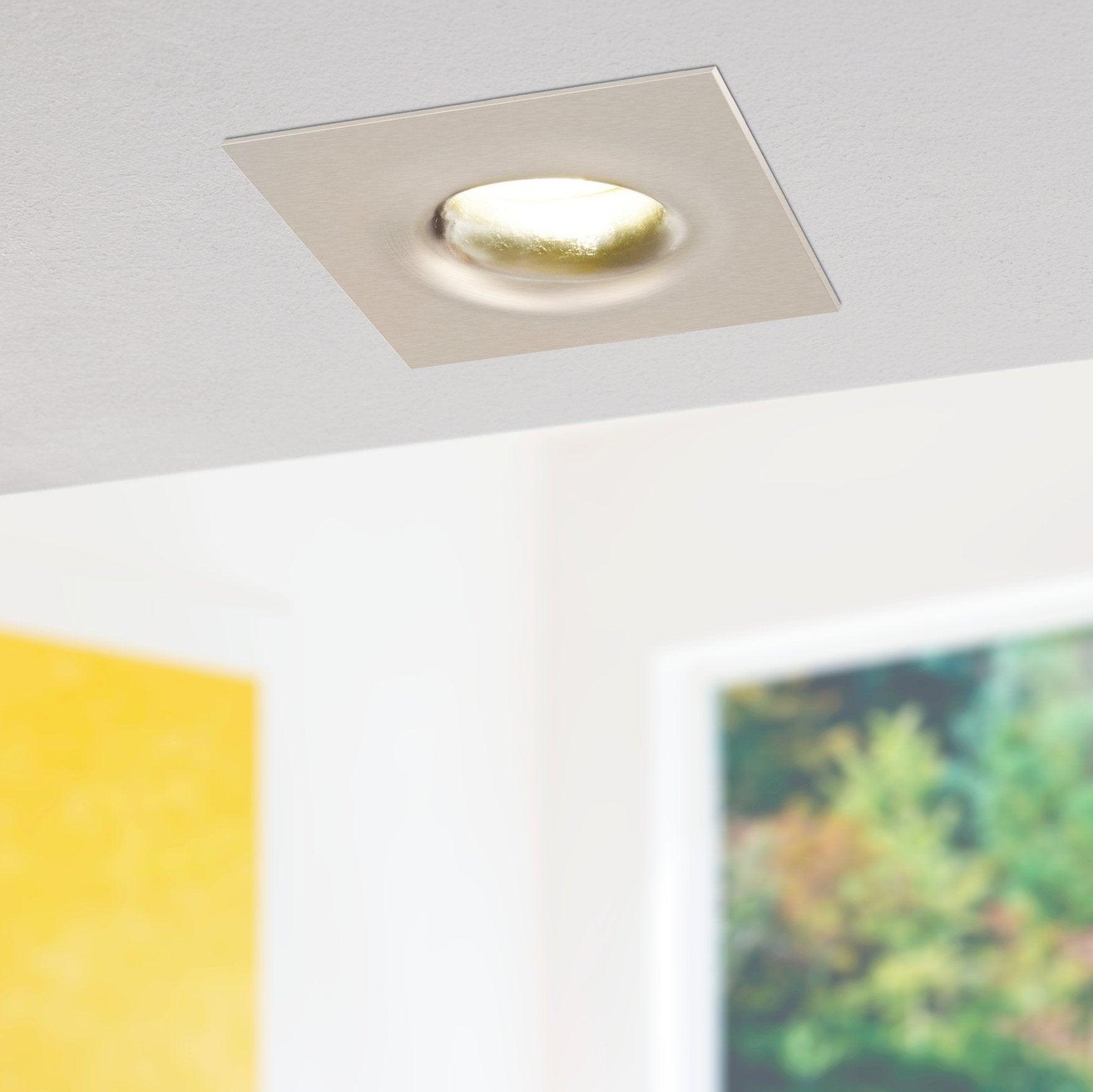 eglo saliceto square led nickel recessed downlight cool white living room image