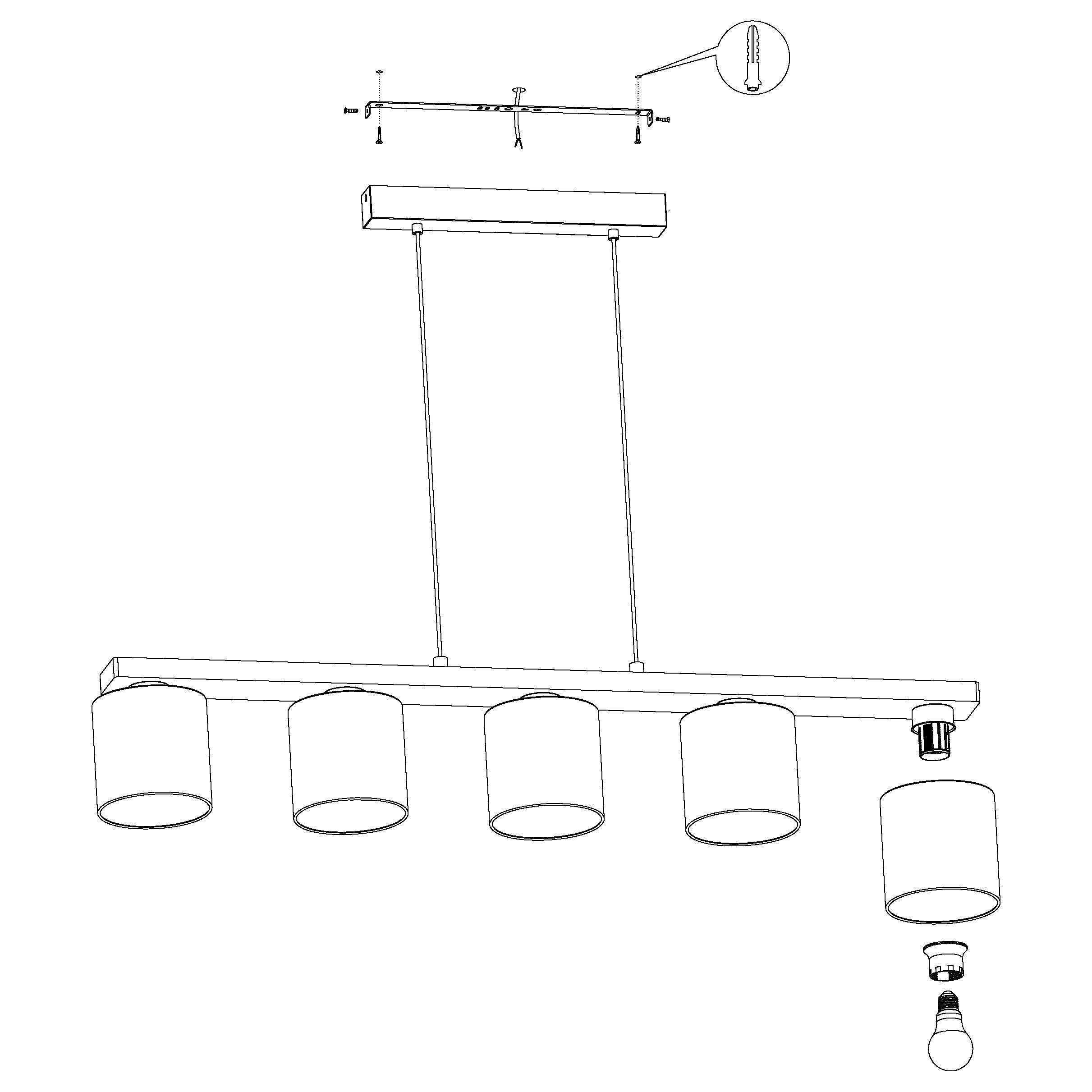 eglo castralvo 5 light wood bar ceiling pendant amber glass shades kitchen lighting 