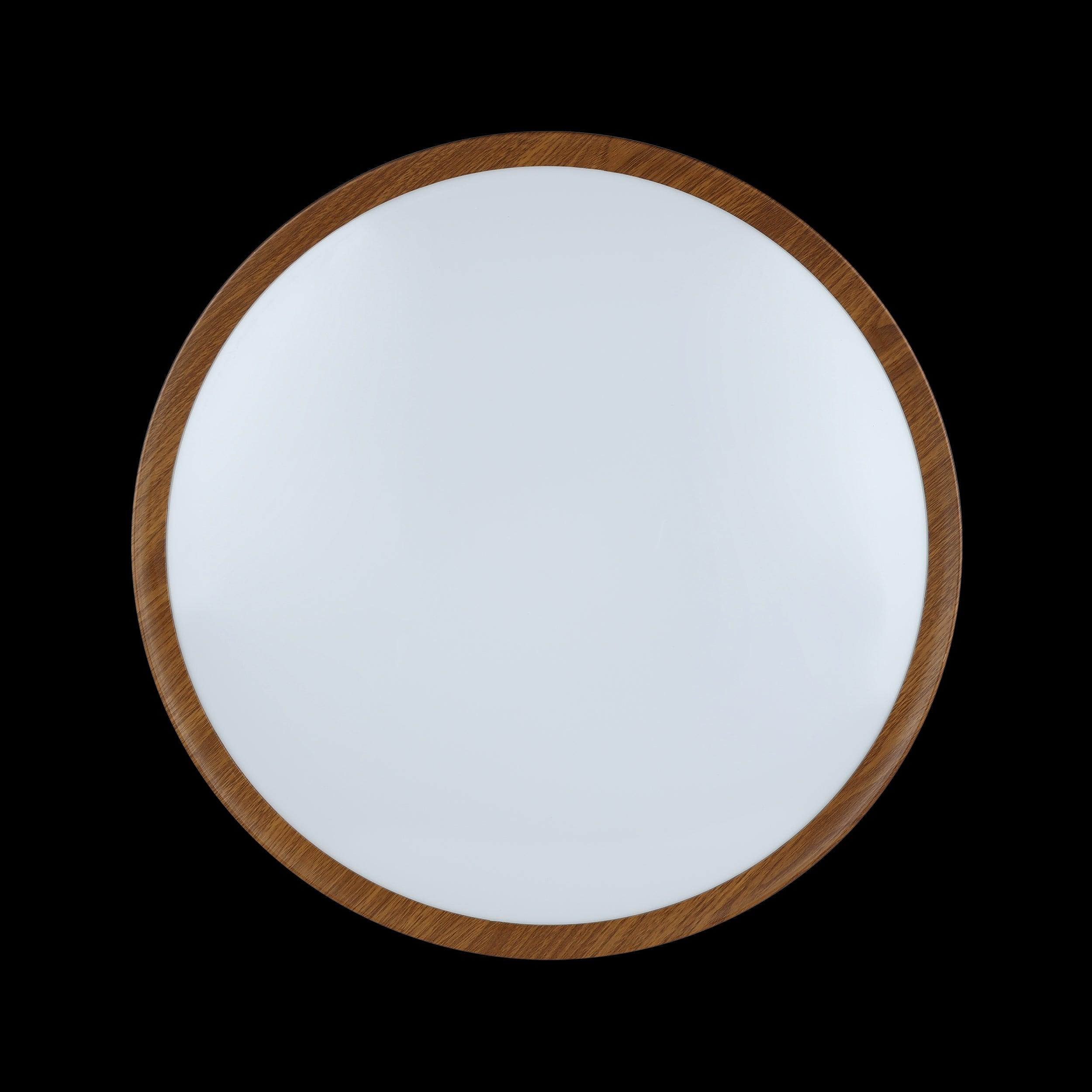 eglo musurita wood effect round led flush ceiling light 44cm kitchen lighting 