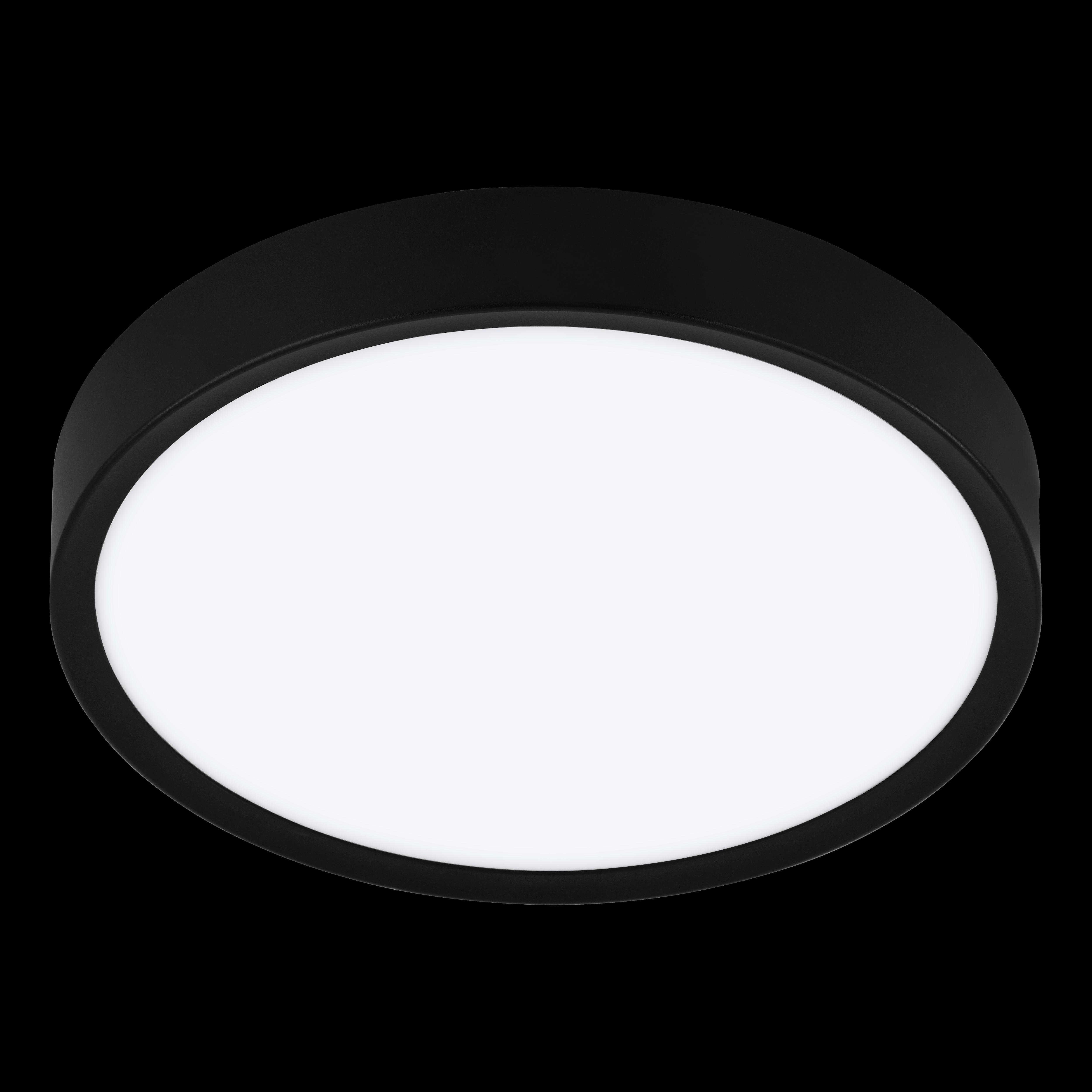 eglo musurita black round led flush ceiling light 31cm living room image