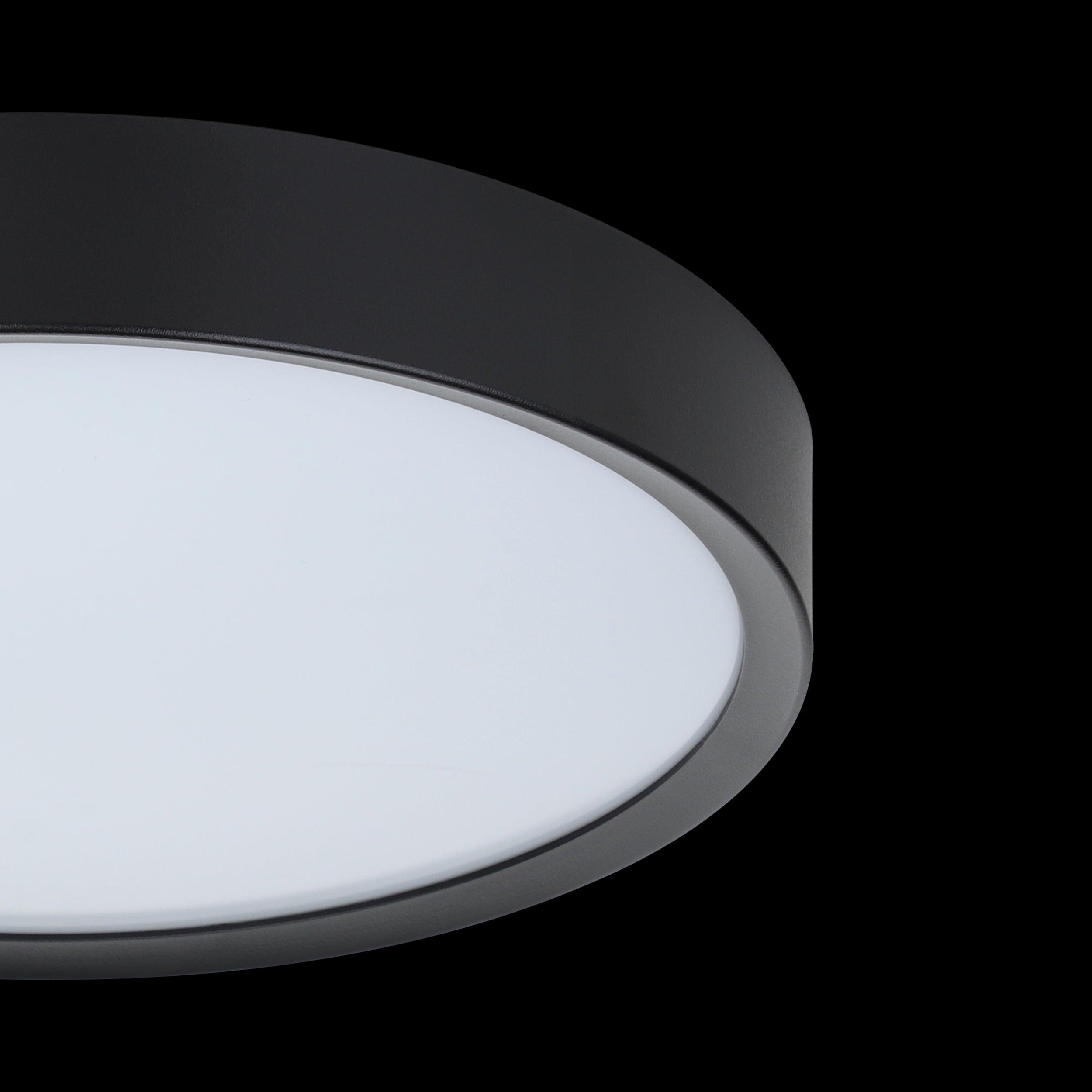 eglo musurita black round led flush ceiling light 31cm Kitchen Lighting Close Up
