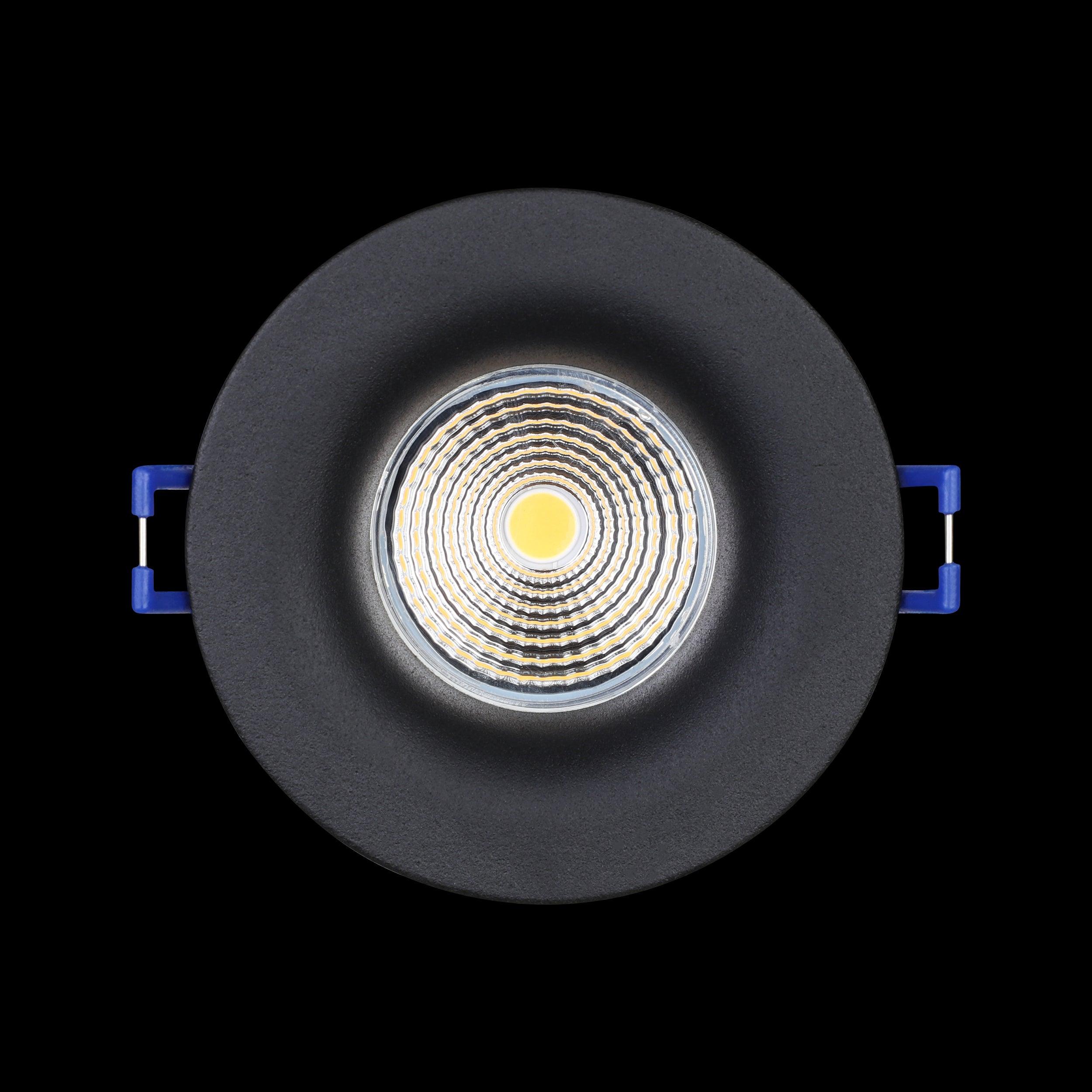 eglo saliceto led black round recessed downlight Kitchen Lighting Close Up