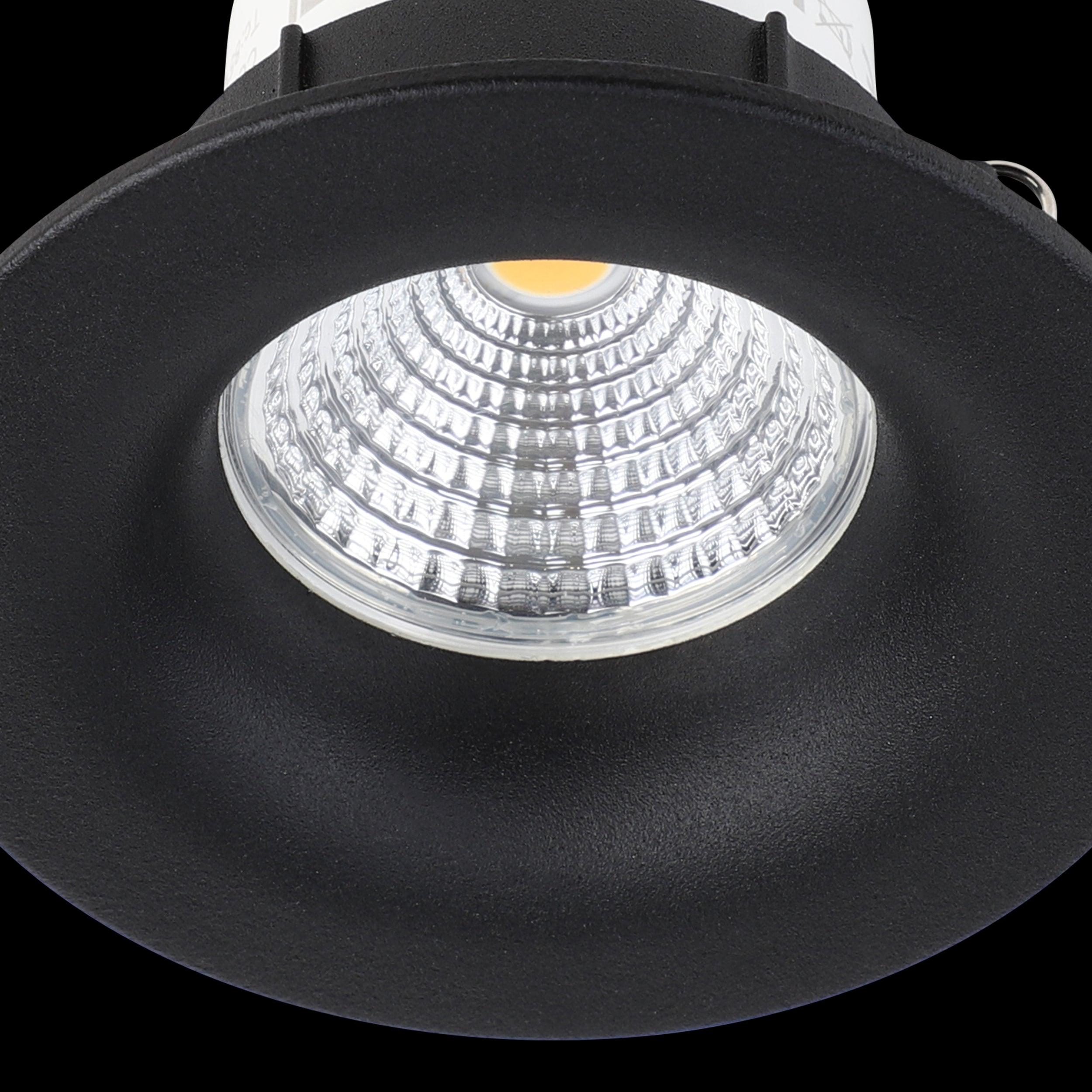 eglo saliceto led black round recessed downlight hallway lighting 