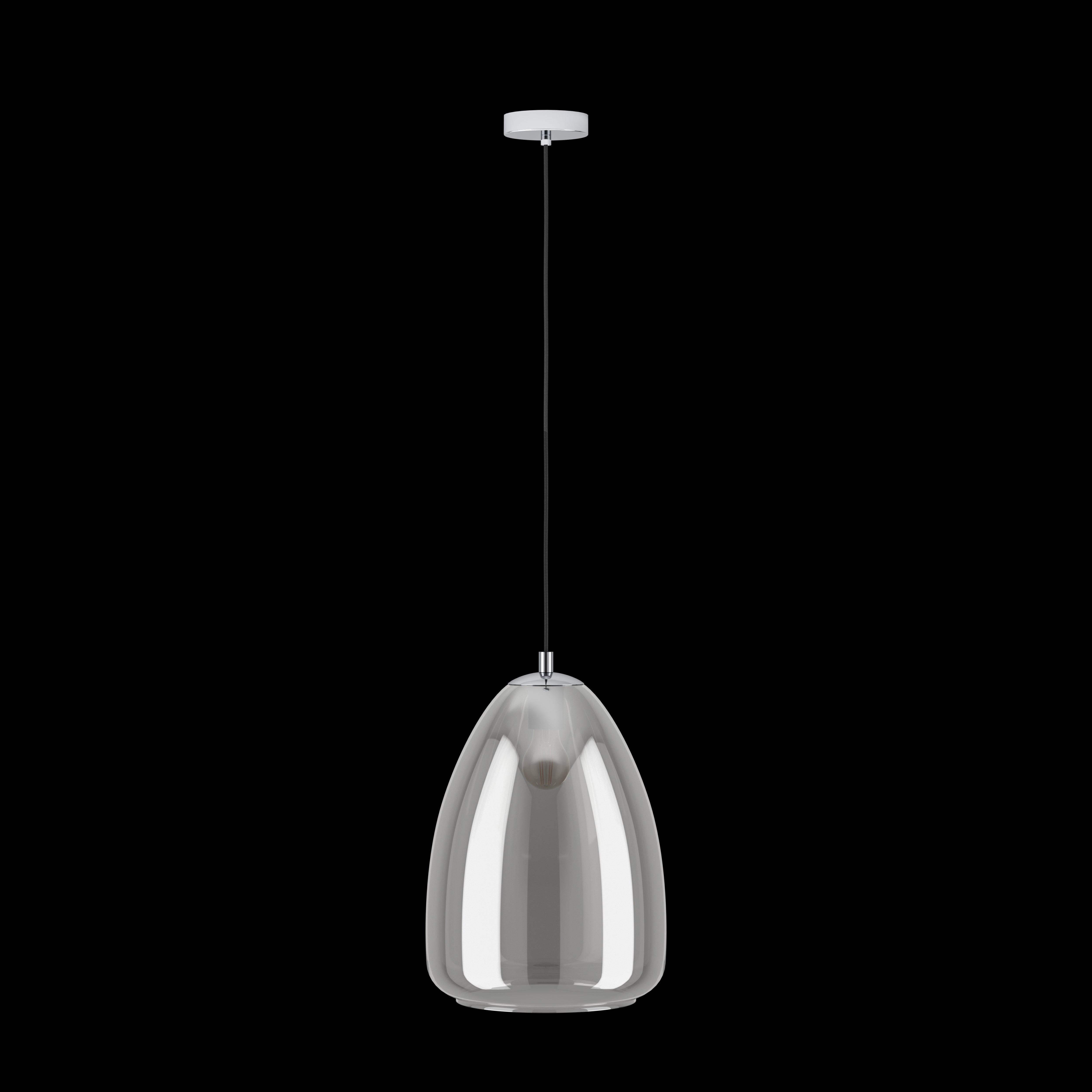 eglo alobrase rounded smoked glass ceiling pendant living room image