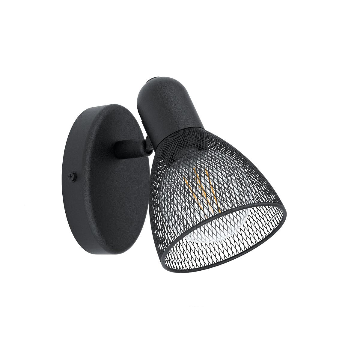 Eglo Carovigno Black Mesh Wall Spotlight